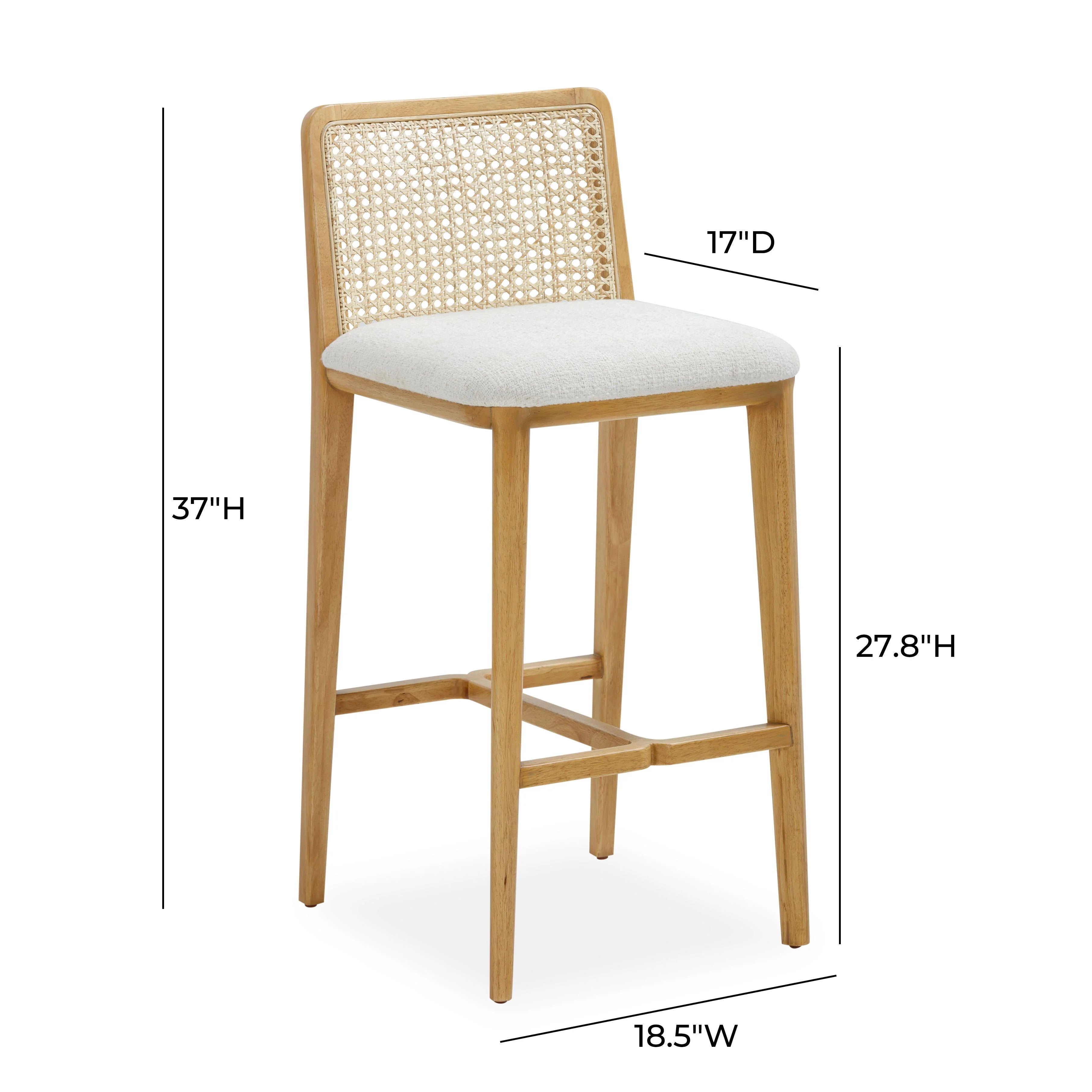 Gerri Performance Tweed and Rattan Counter Stool