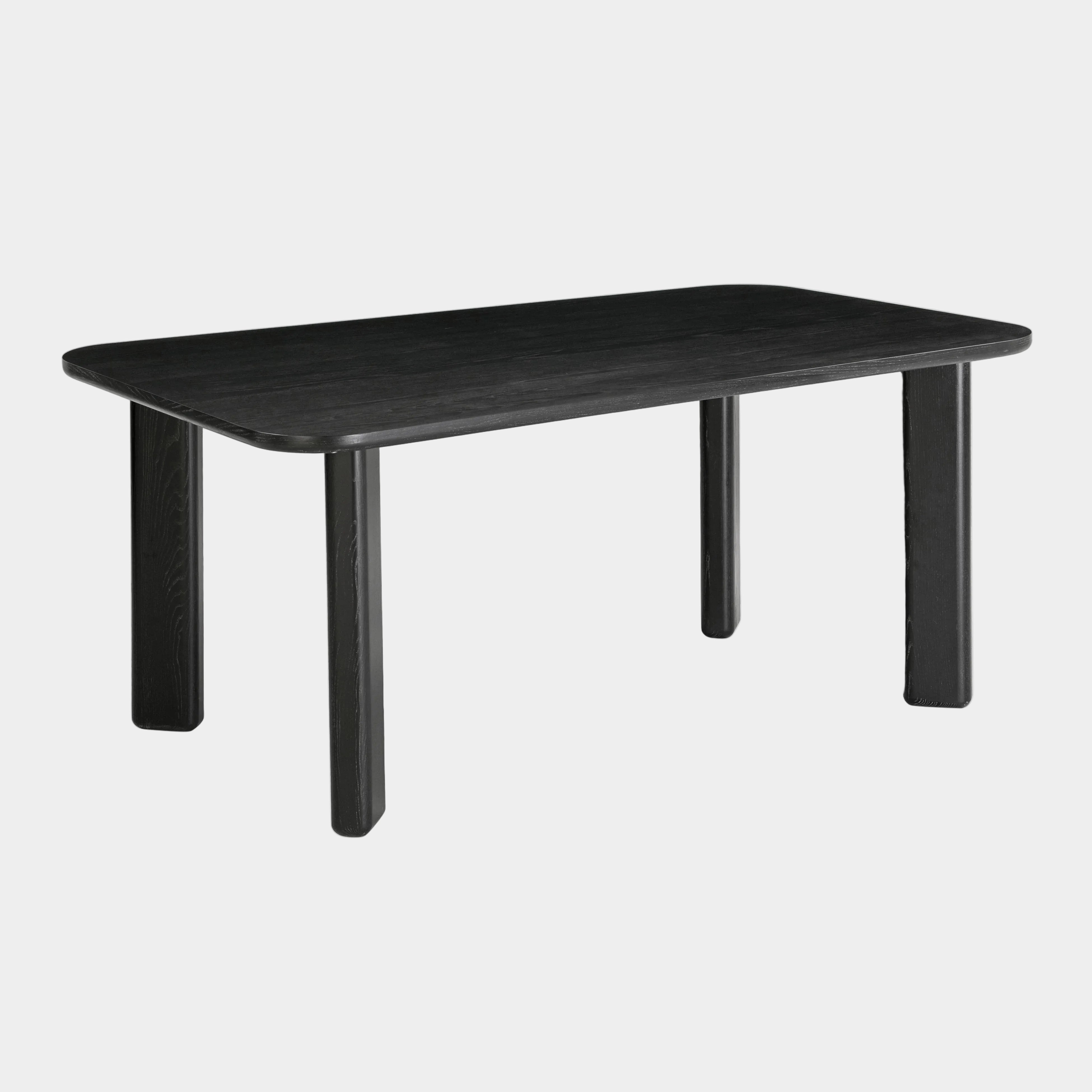 Jodie 68" Black Oak Rectangular Dining Table