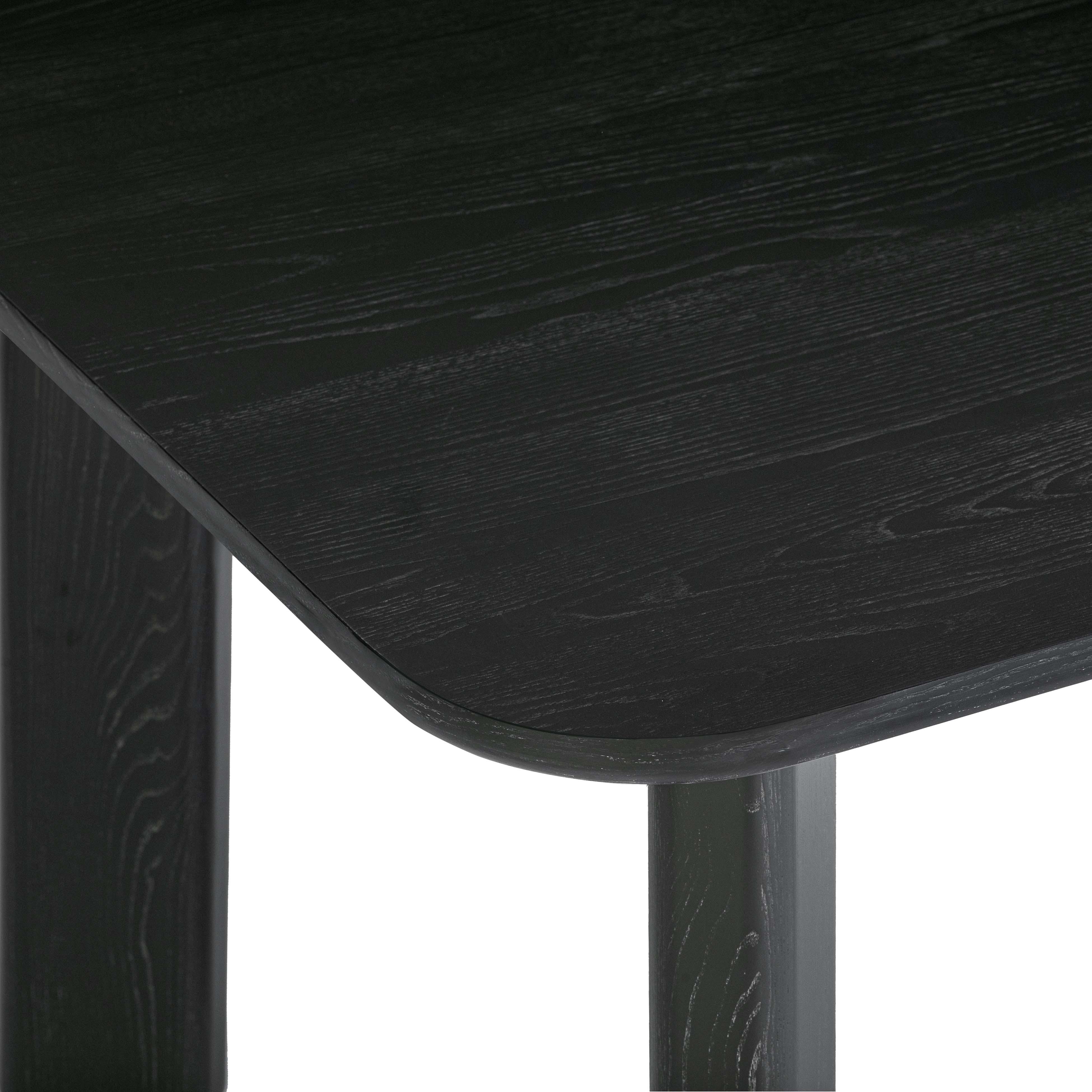 Jodie 68" Black Oak Rectangular Dining Table