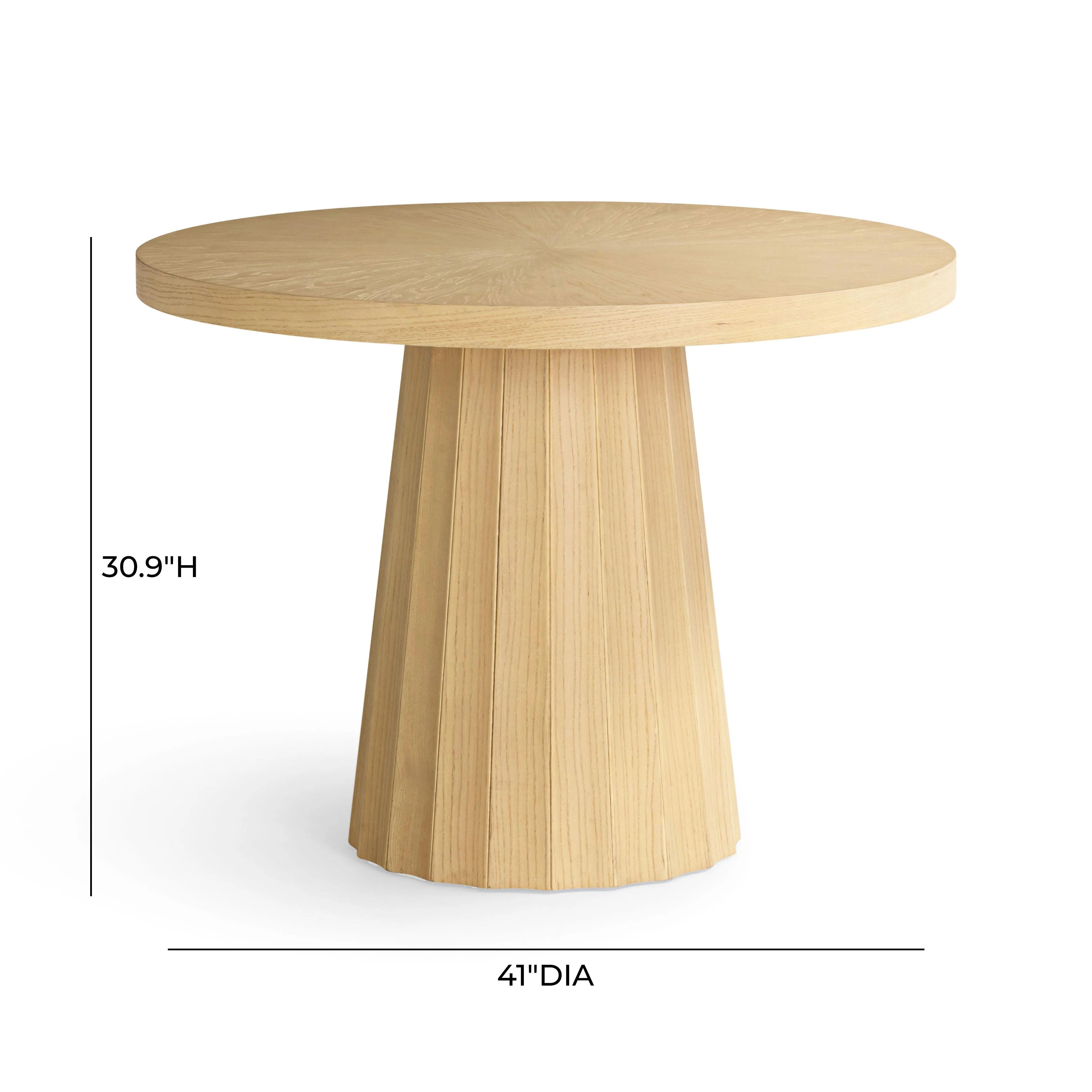 Meri Natural Round Dining Table (41"-56")