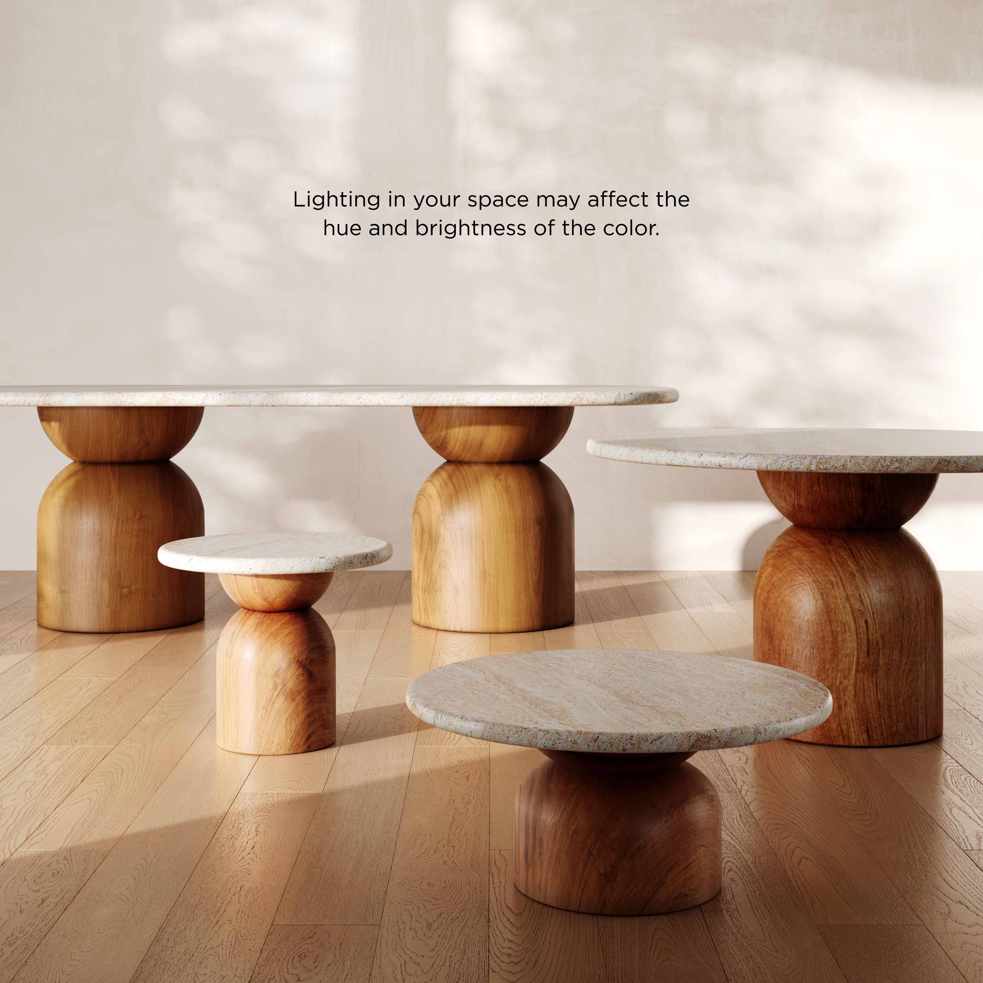 Cynthia 87" Faux Travertine Indoor/Outdoor Concrete Oval Dining Table