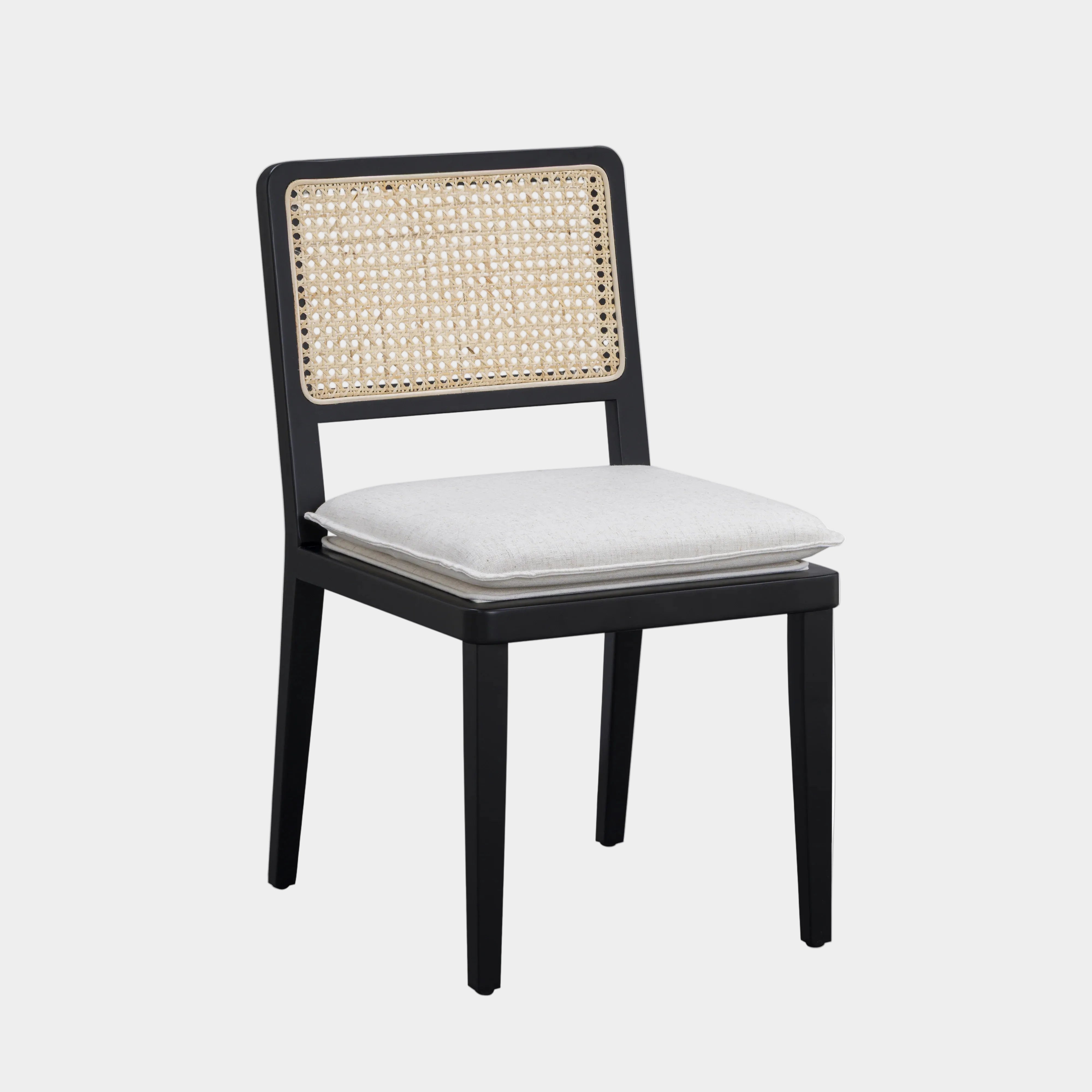 Tassina Cream Upcycled Performance Linen Dining Chair