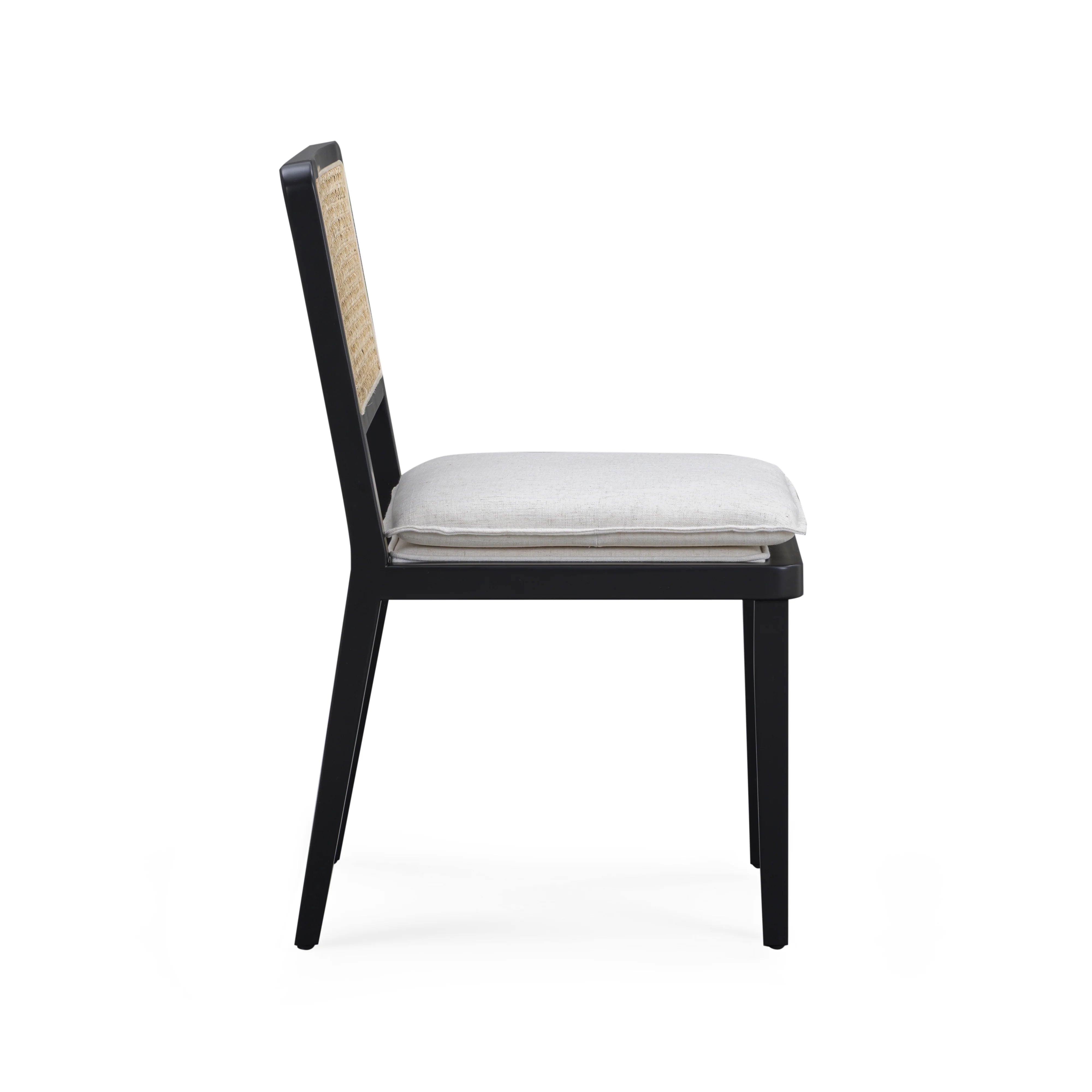 Tassina Cream Upcycled Performance Linen Dining Chair