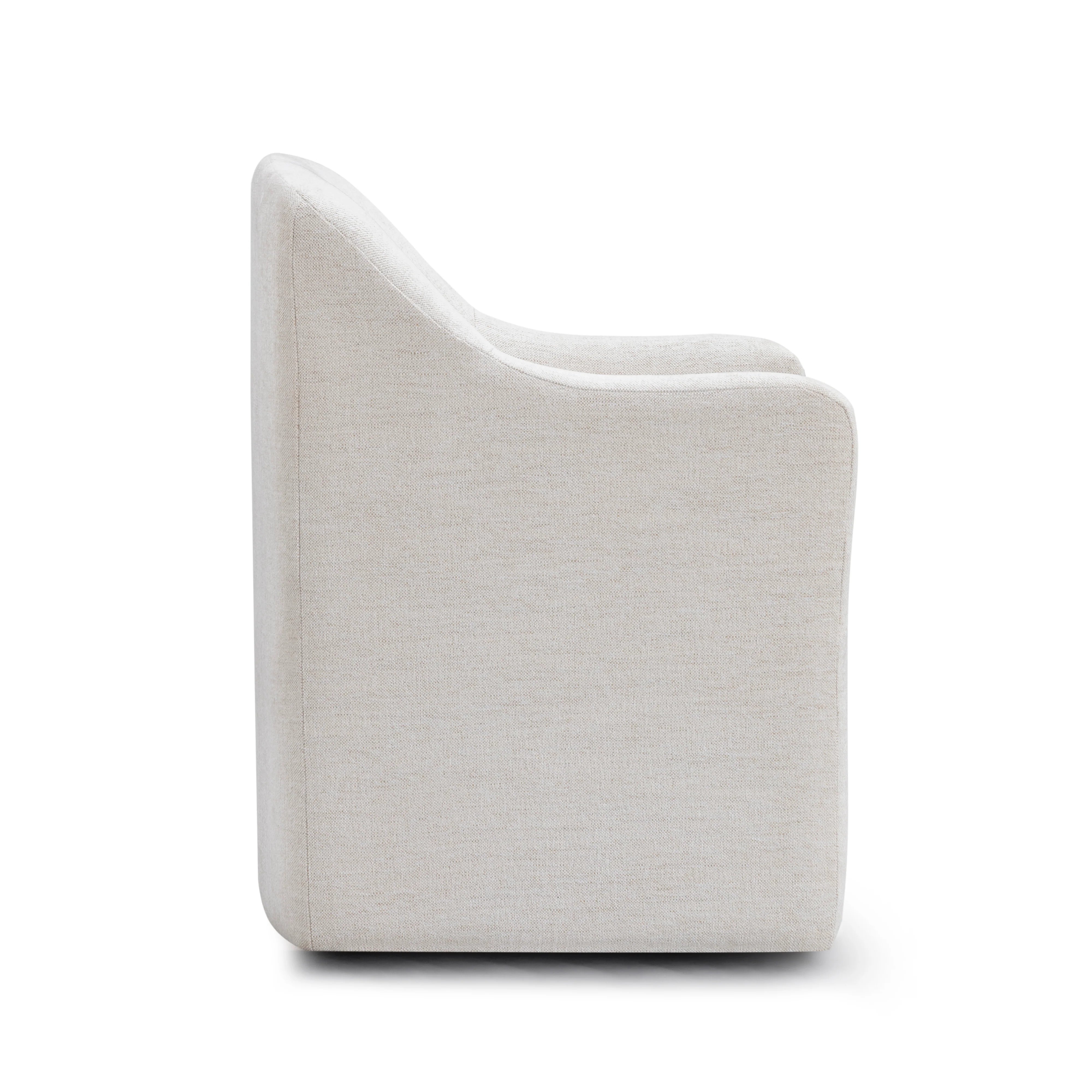 Helena Tall Textured Weave Performance Fabric Dining Chair