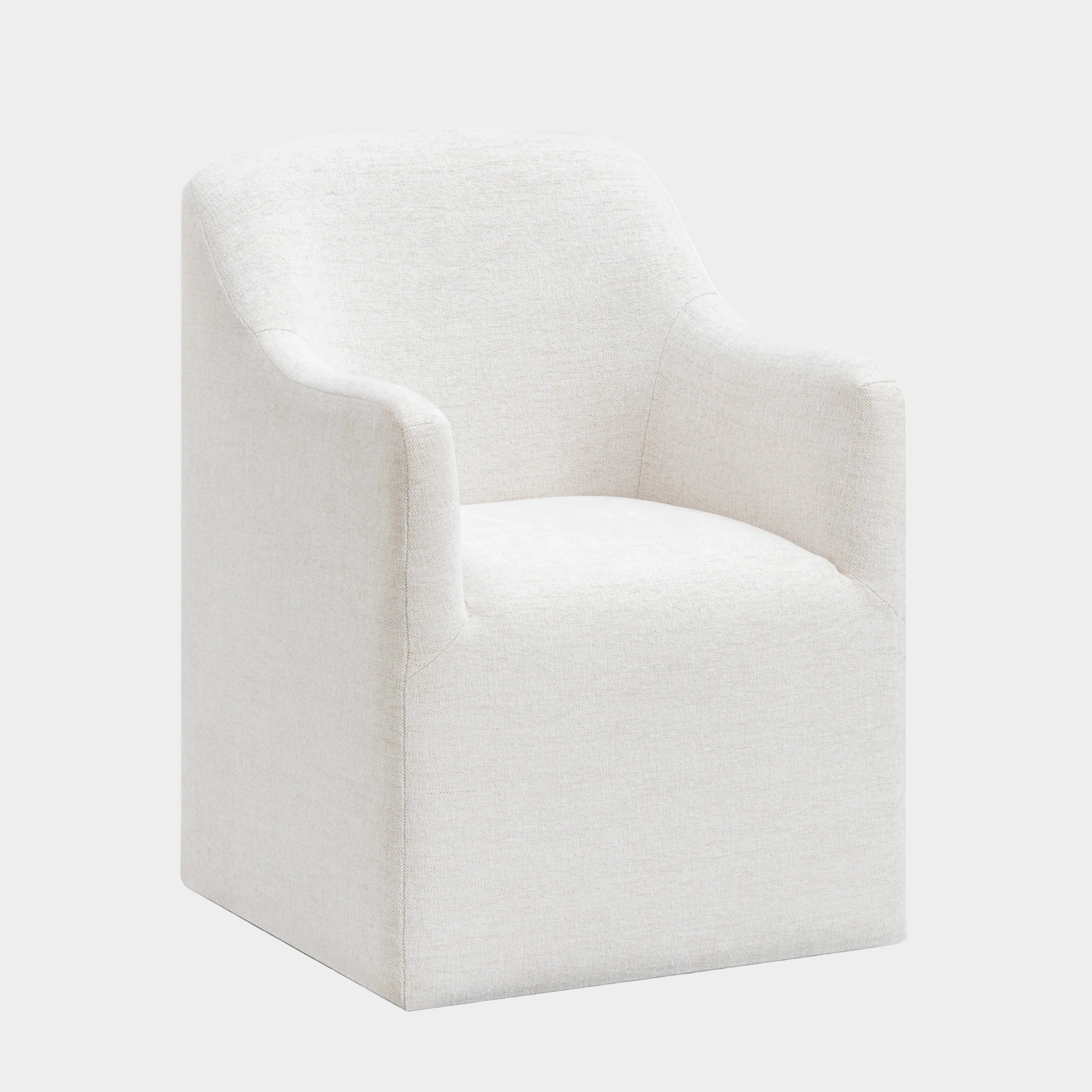 Helena Tall Textured Weave Performance Fabric Dining Chair