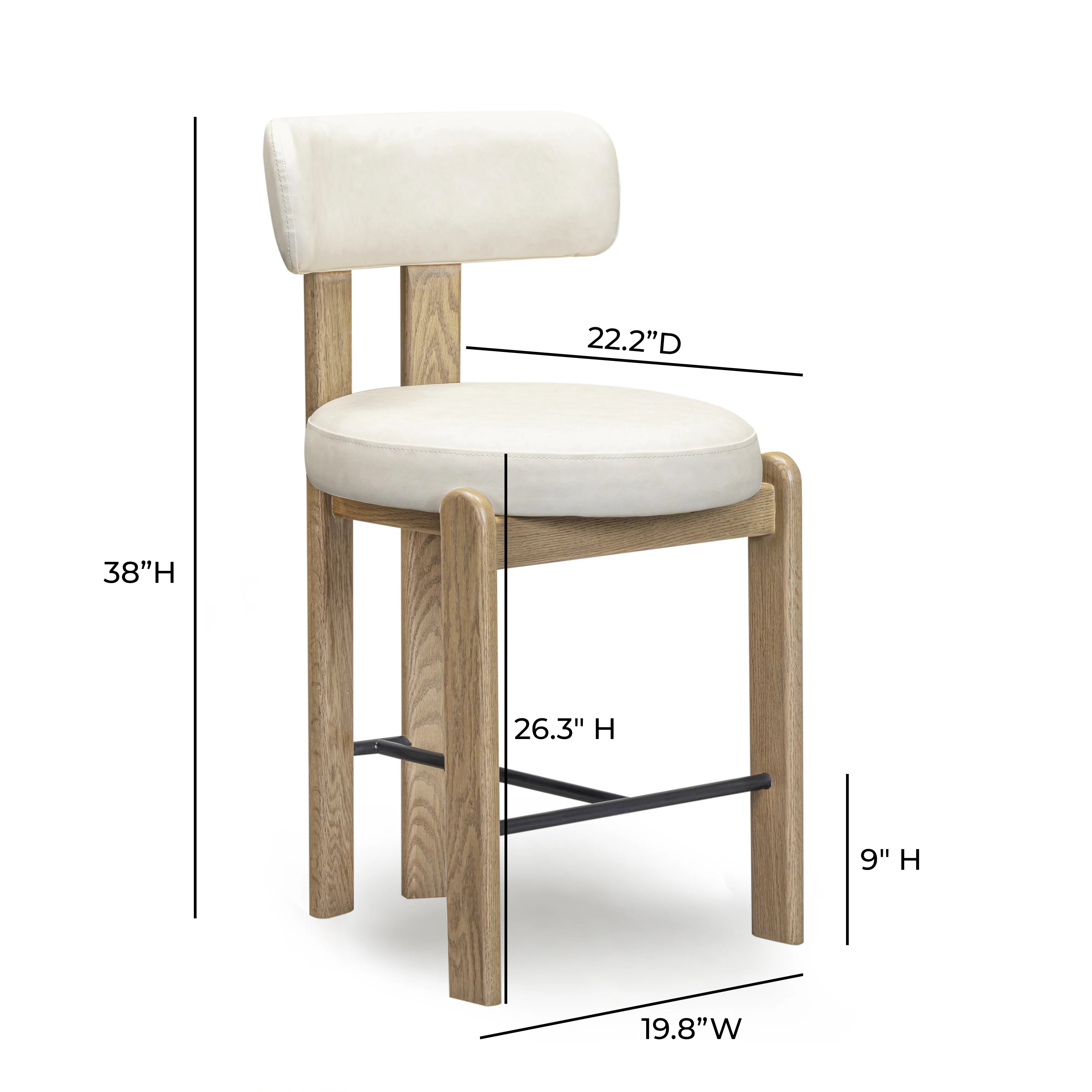 Odessa Performance Vegan Leather Counter Stool