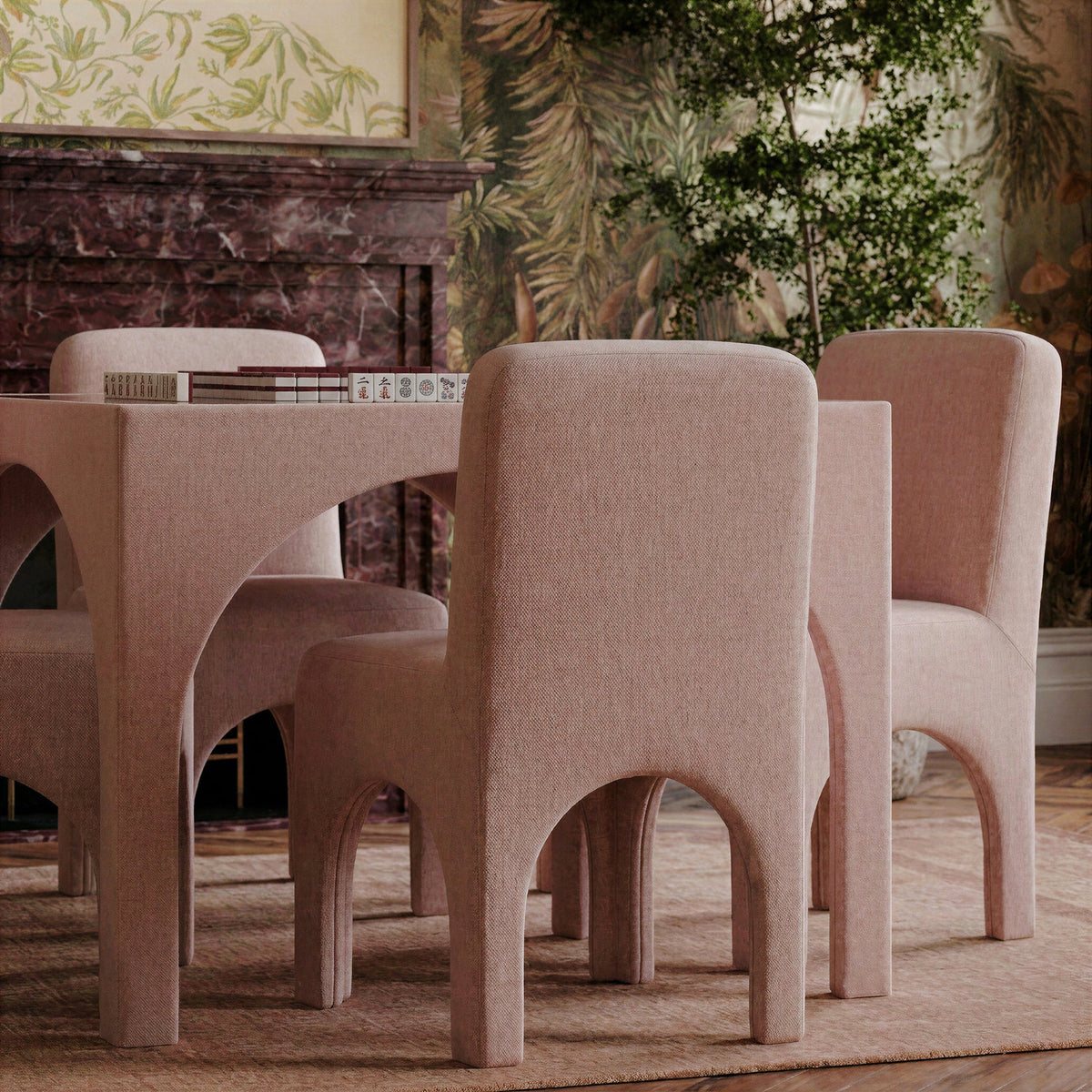 Tomlin Performance Chenille Dining Chair - Light Pink
