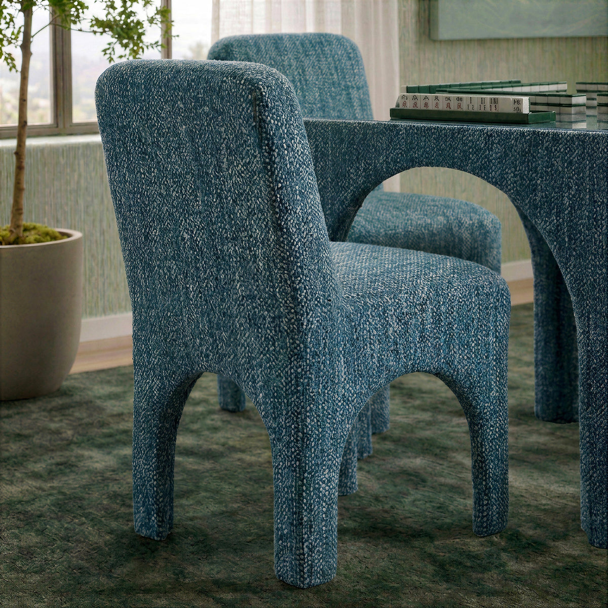 Tomlin Performance Chenille Dining Chair - Teal