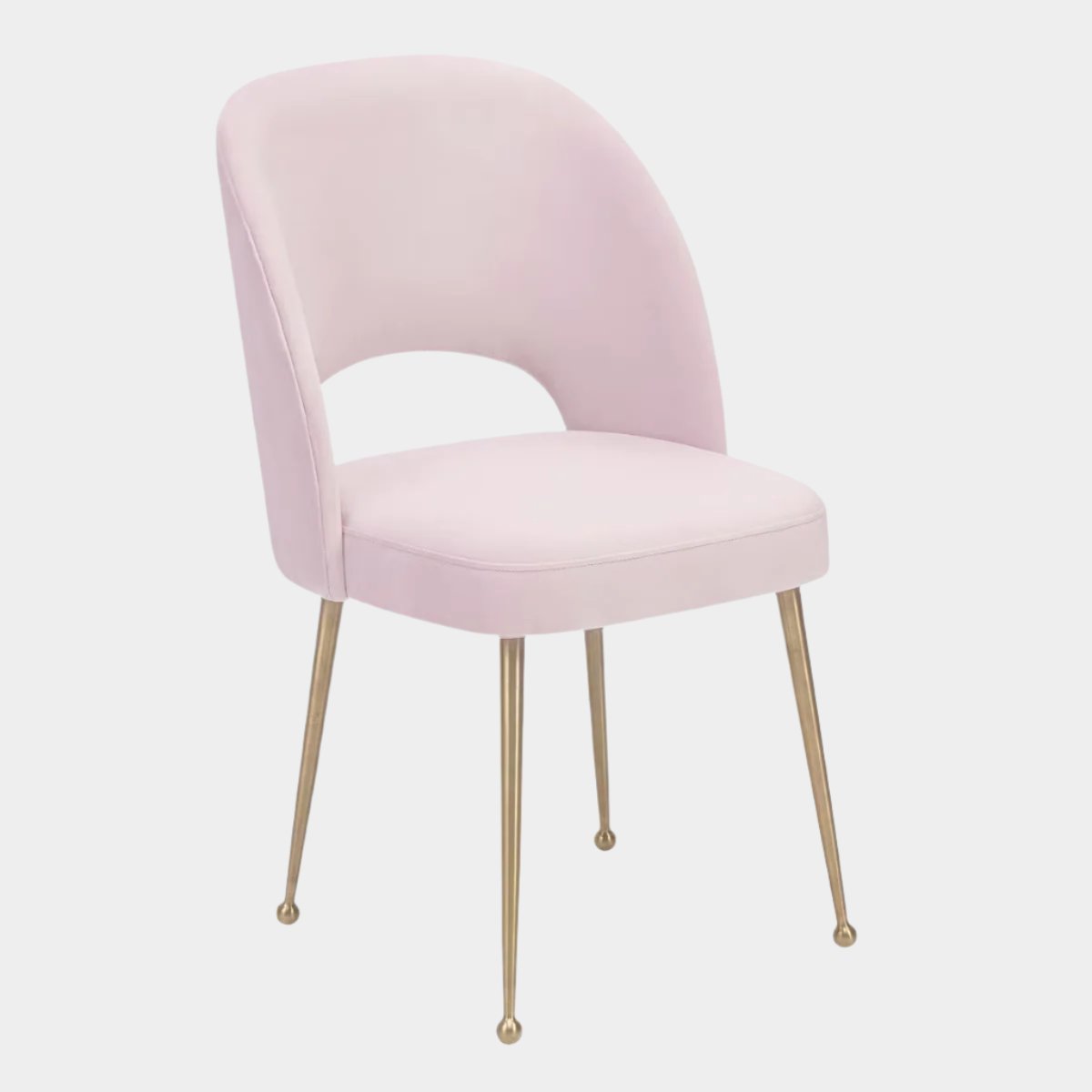 Chaise en velours Swell Blush