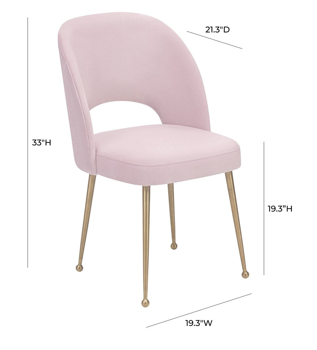 Chaise en velours Swell Blush