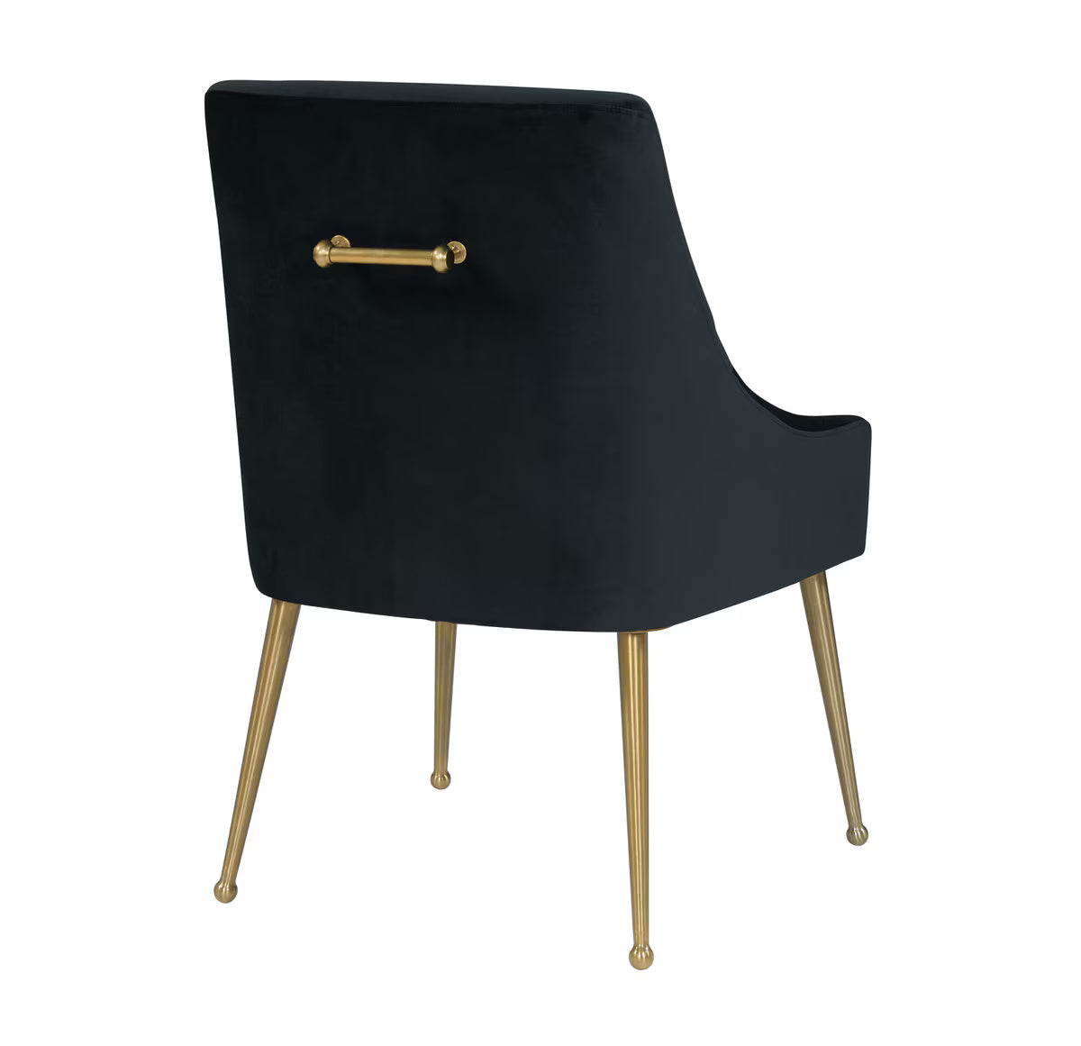 Chaise d'appoint Beatrix en velours noir