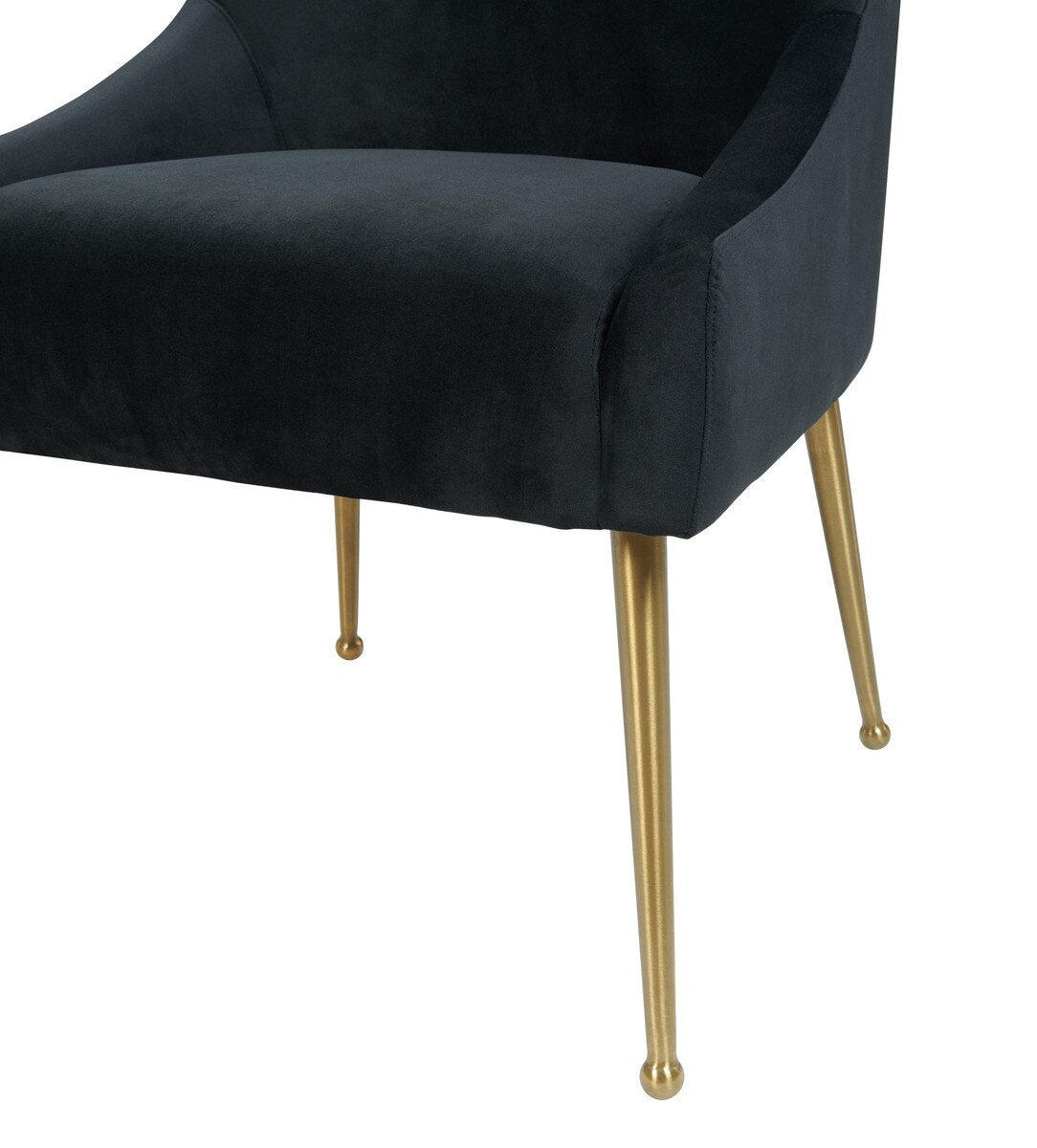 Chaise d'appoint Beatrix en velours noir