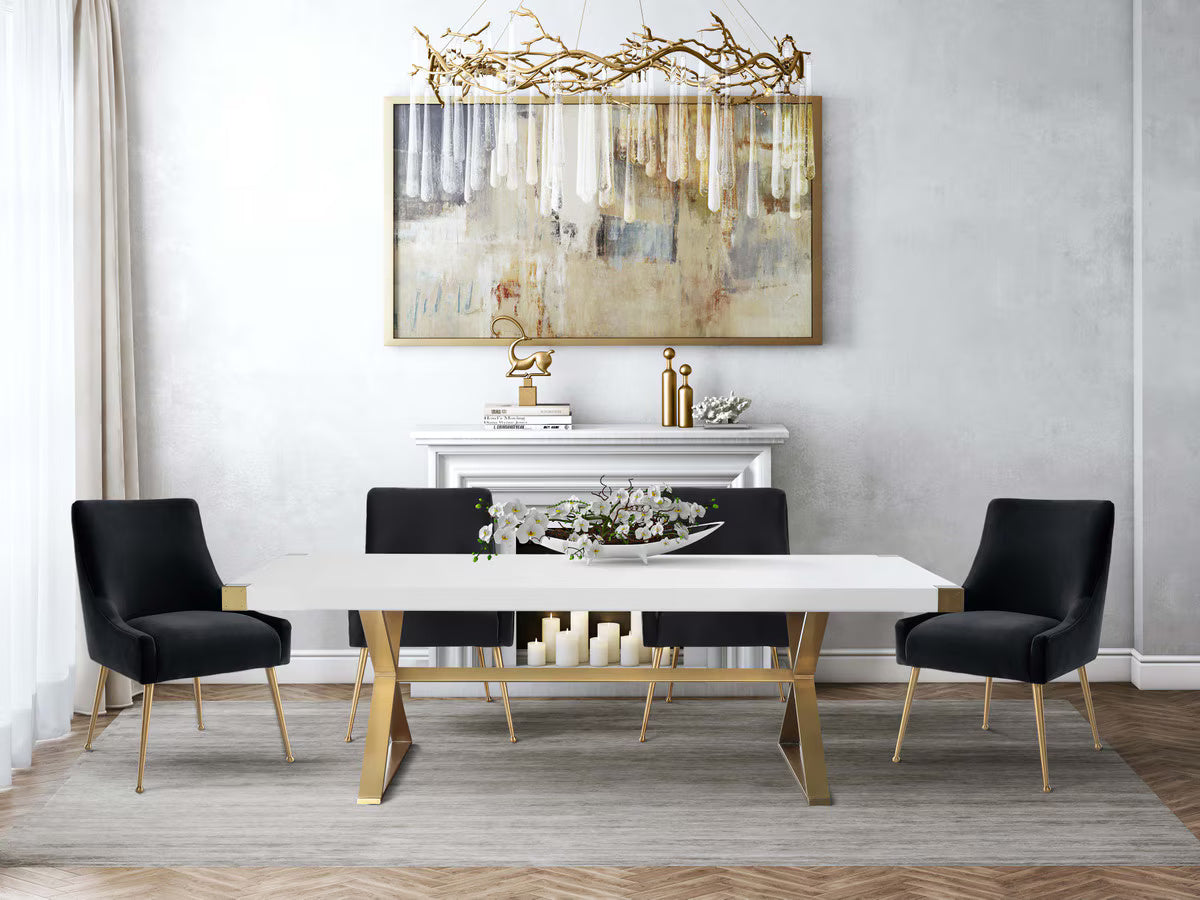 Chaise d'appoint Beatrix en velours noir