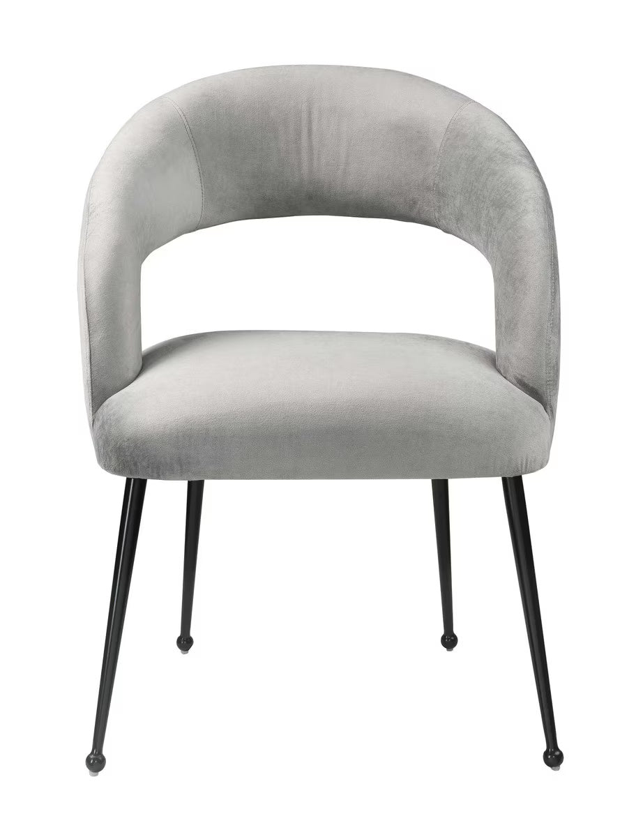 Chaise de salle à manger Rocco Slub Grey