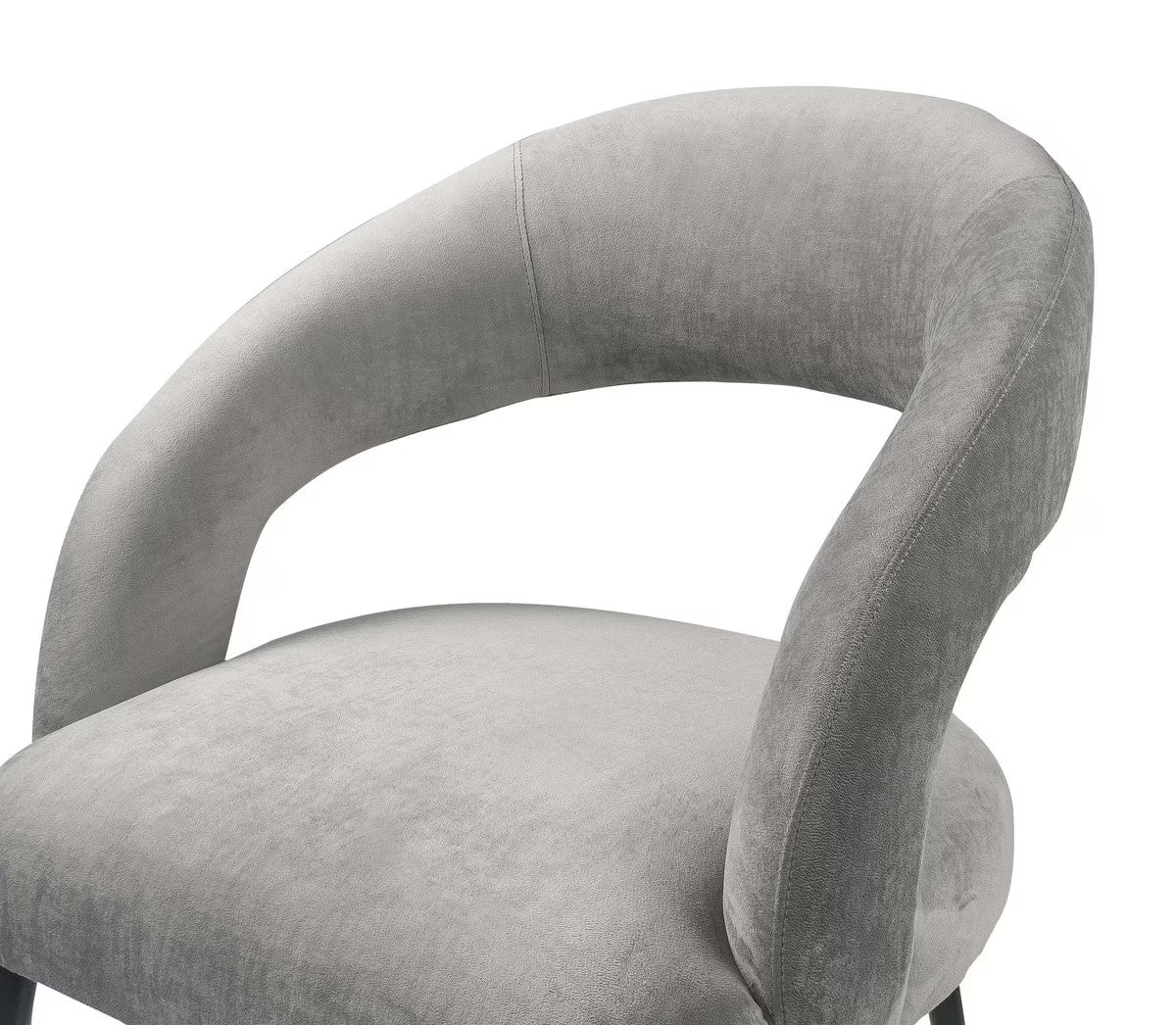 Chaise de salle à manger Rocco Slub Grey