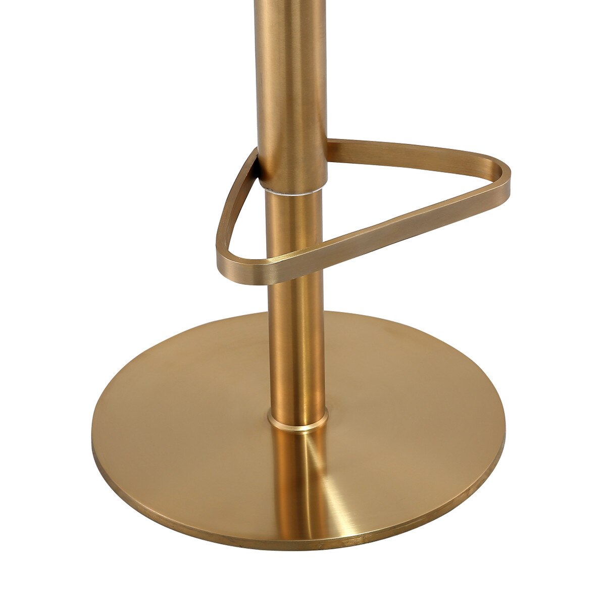Tabouret réglable Astro White Performance en cuir végétalien et or