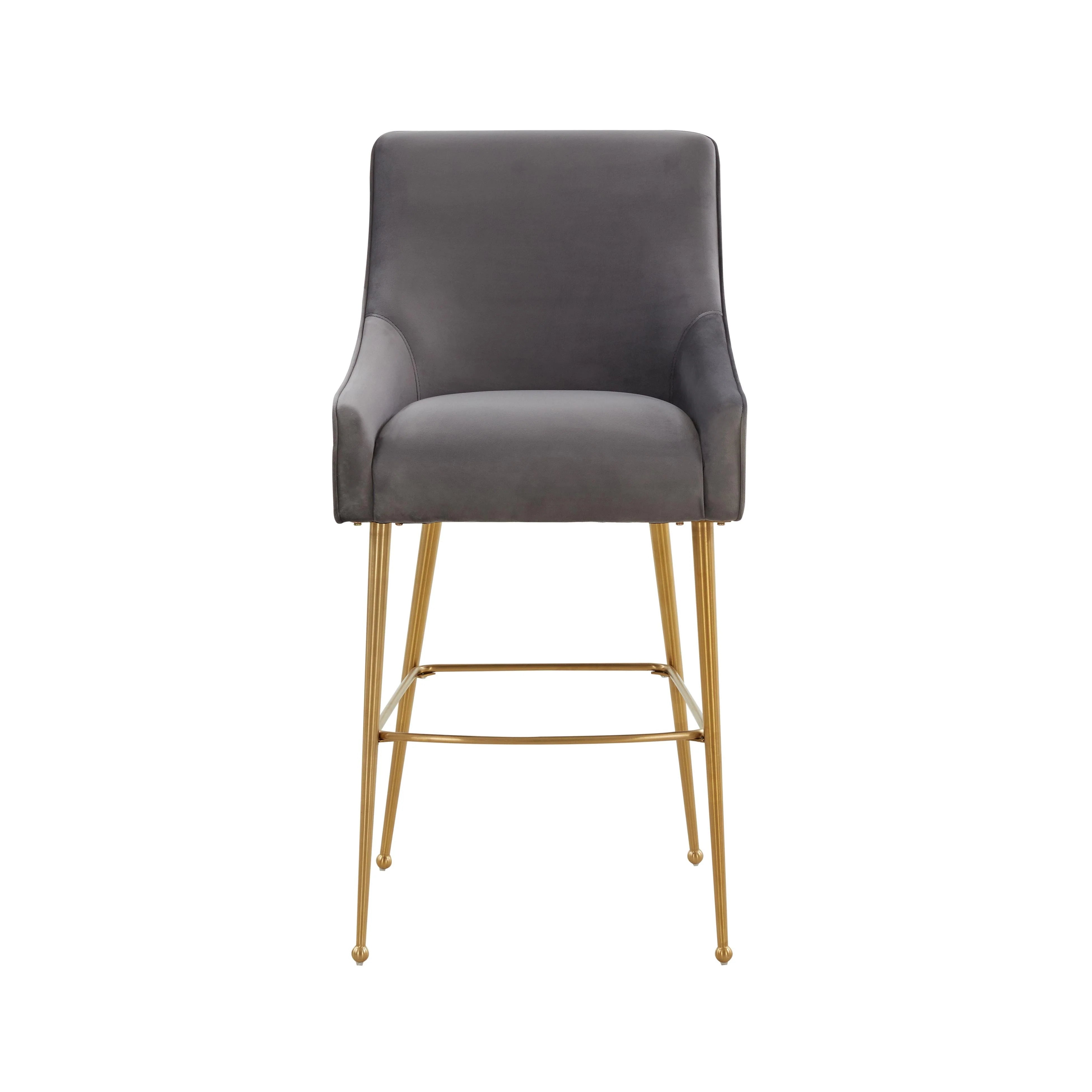 Tabouret de bar Beatrix en velours vert