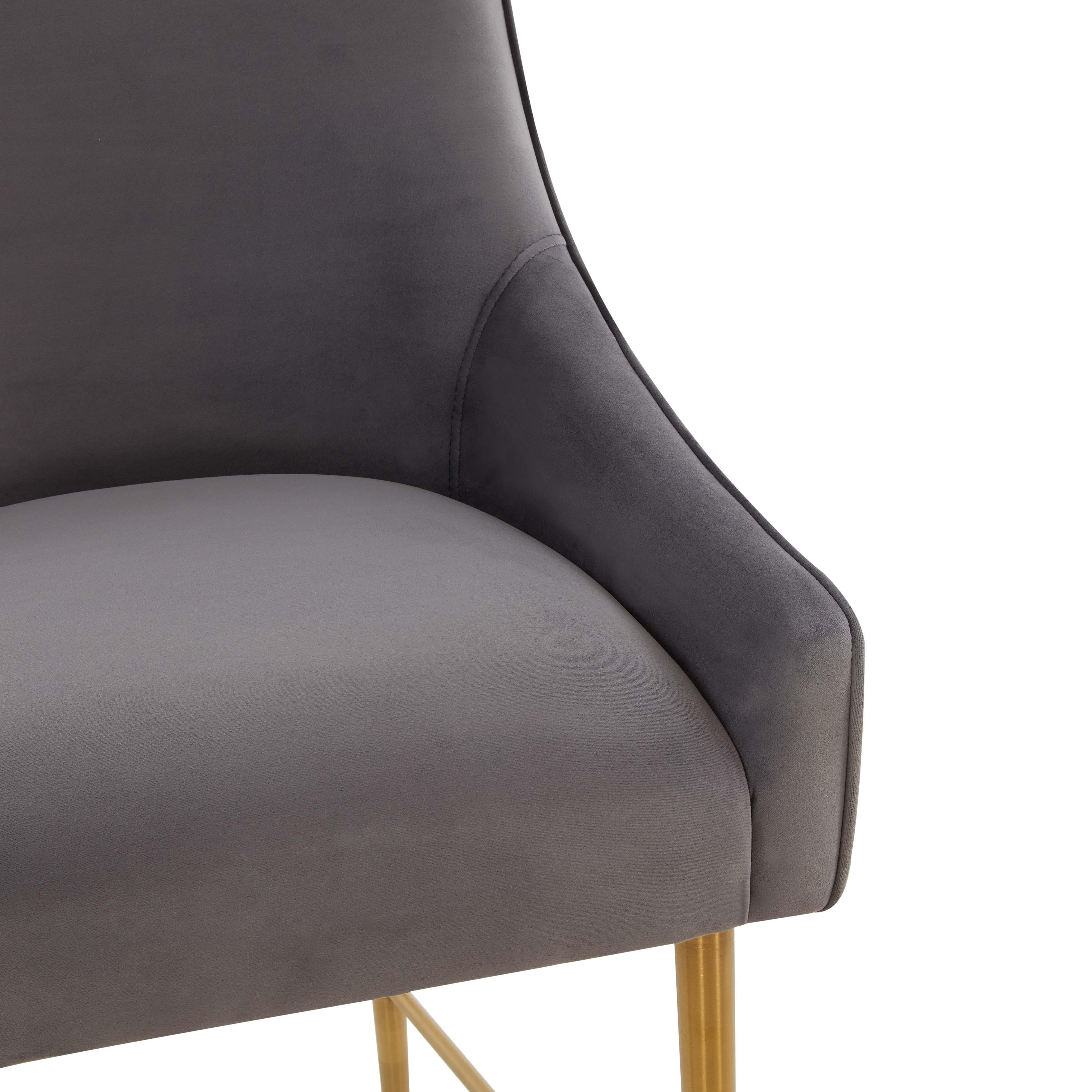 Tabouret de bar Beatrix en velours vert
