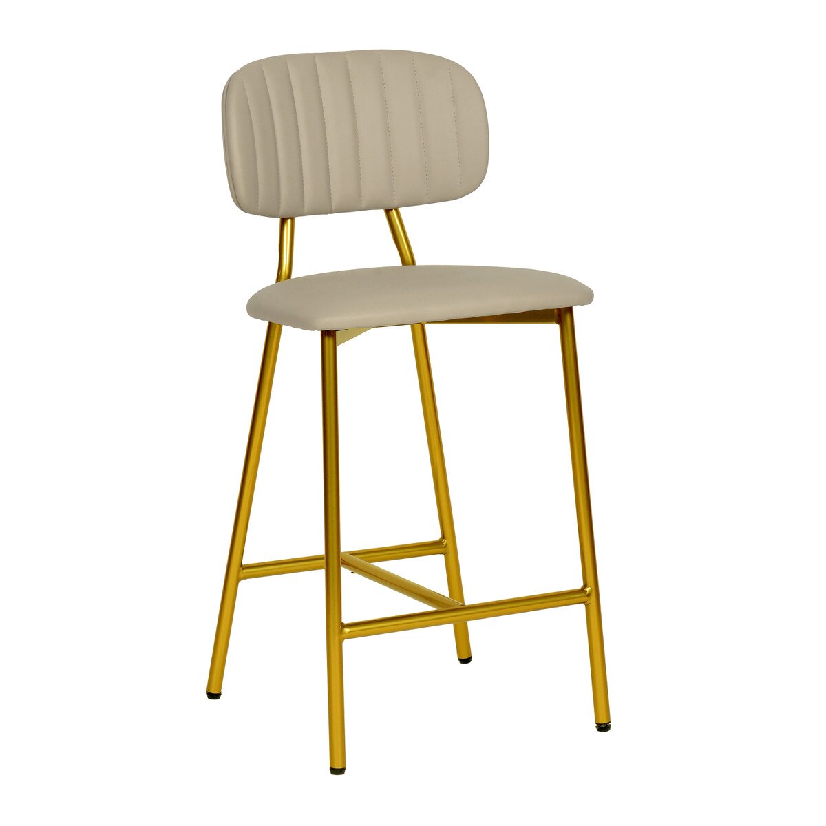 Tabouret de bar en cuir vegan Ariana Nude Performance - Lot de 2
