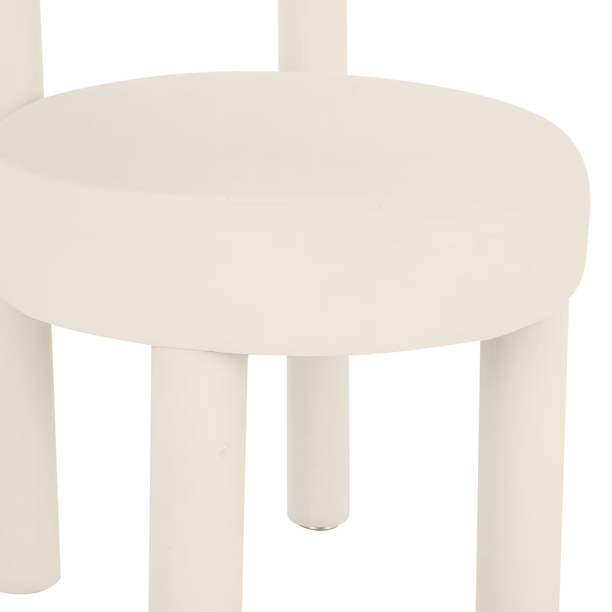 Chaise de salle à manger en velours crème Carmel