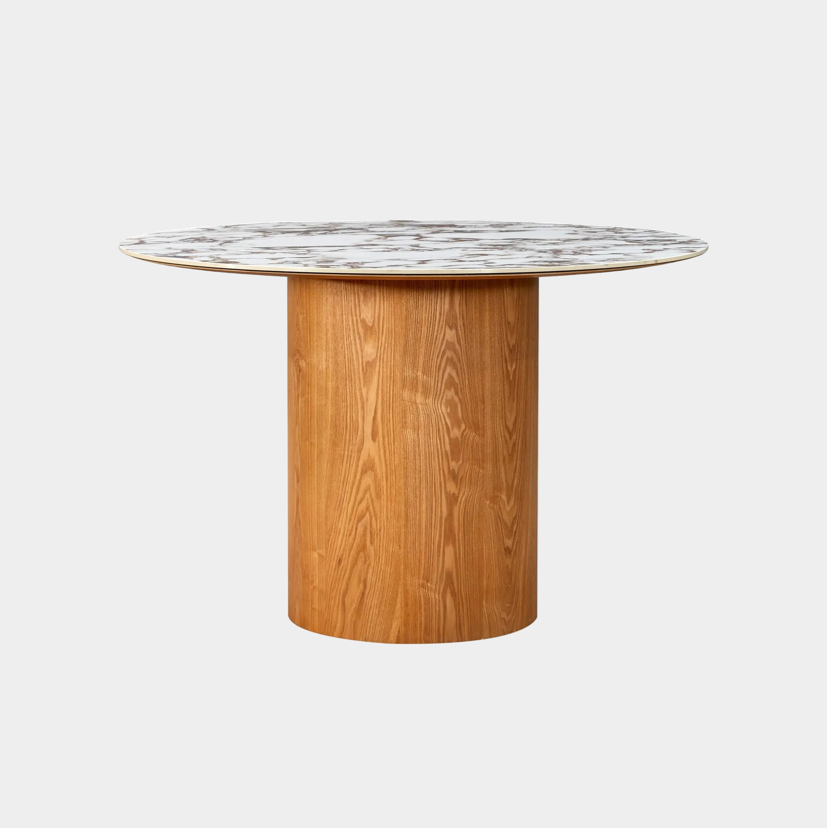 Tamara 47" Marble Ceramic Round Dinette Table