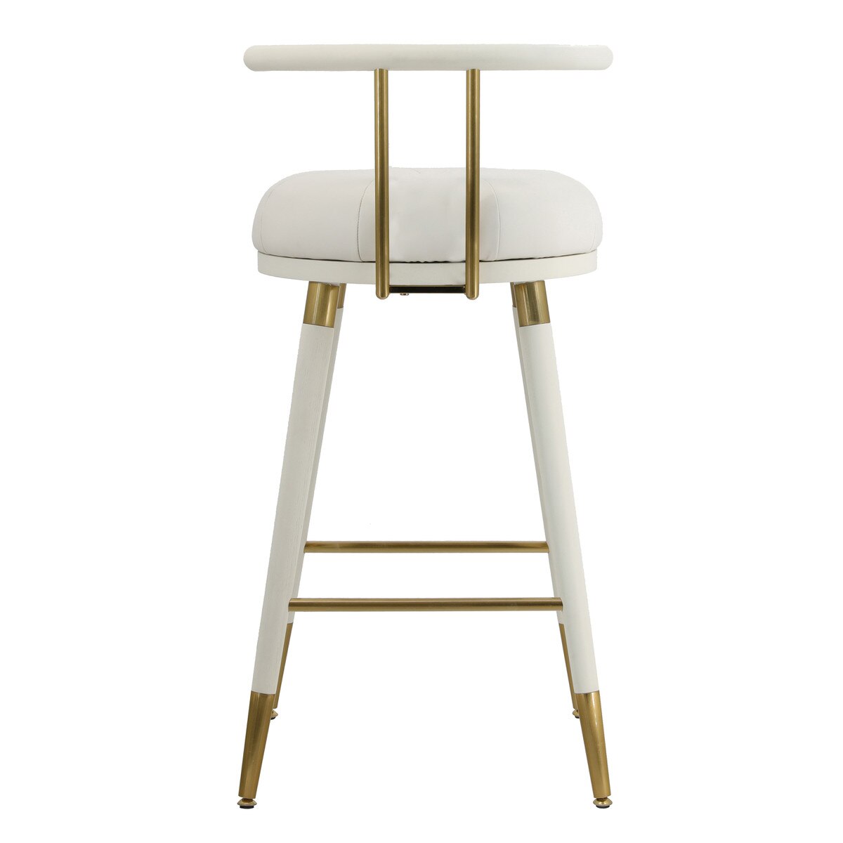 Tabouret de bar en cuir végétalien blanc Juniper Performance