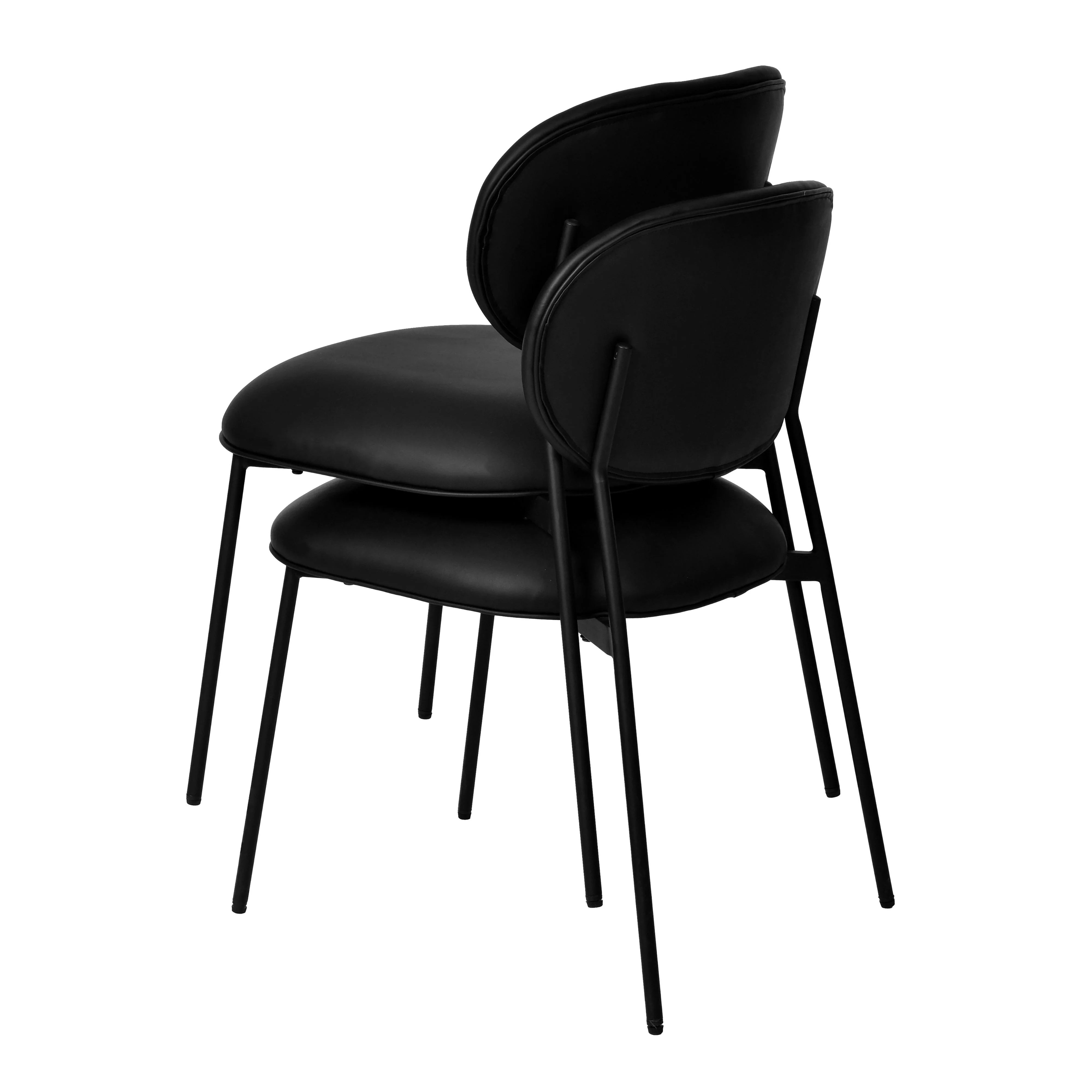 McKenzie Performance Vegan Leather Stackable Dining Chair - Set of 2