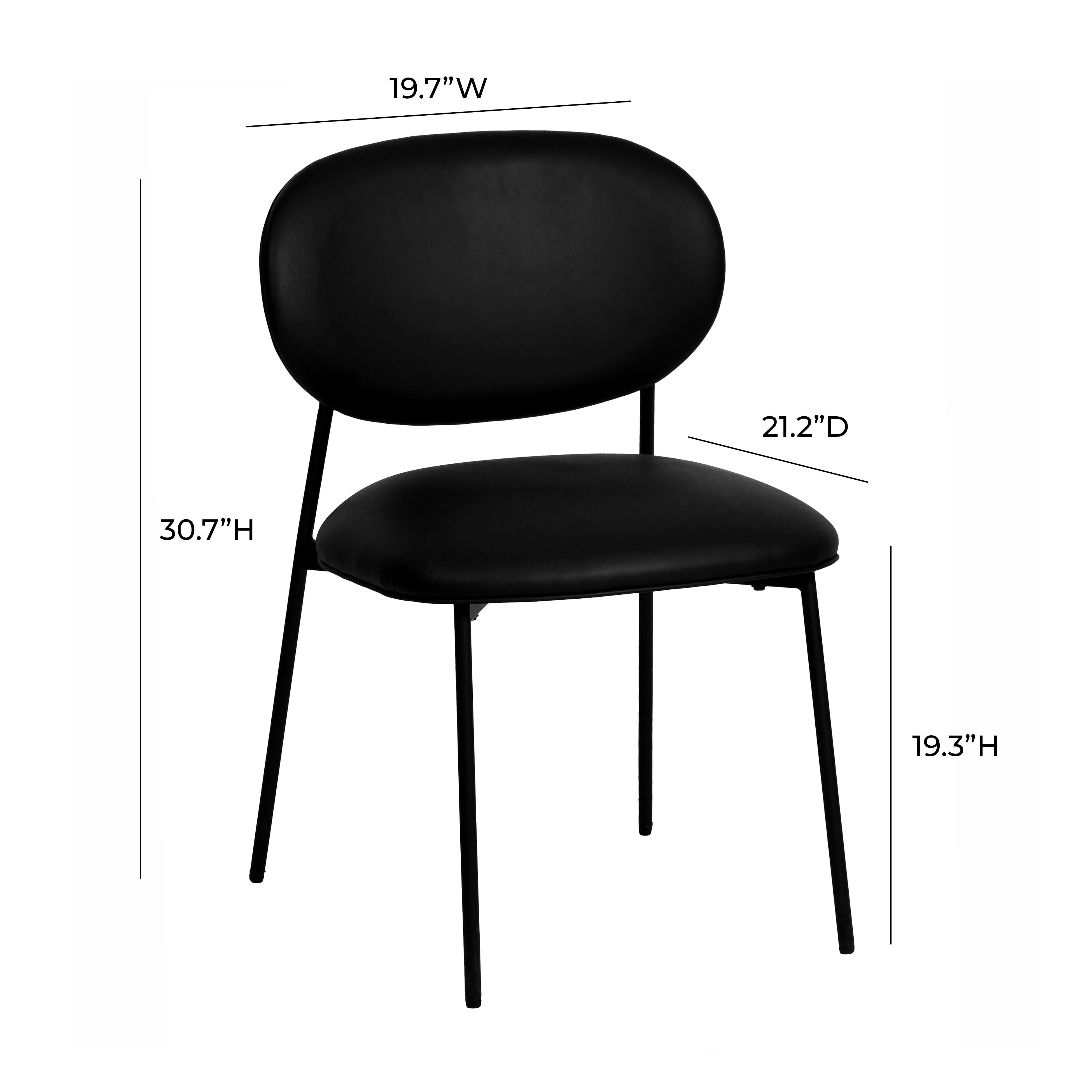 McKenzie Performance Vegan Leather Stackable Dining Chair - Set of 2