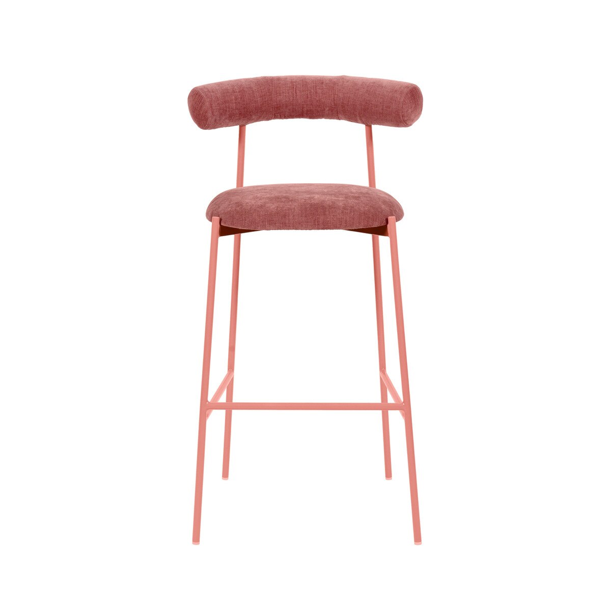 Tabouret de bar en velours mauve Liliana Performance