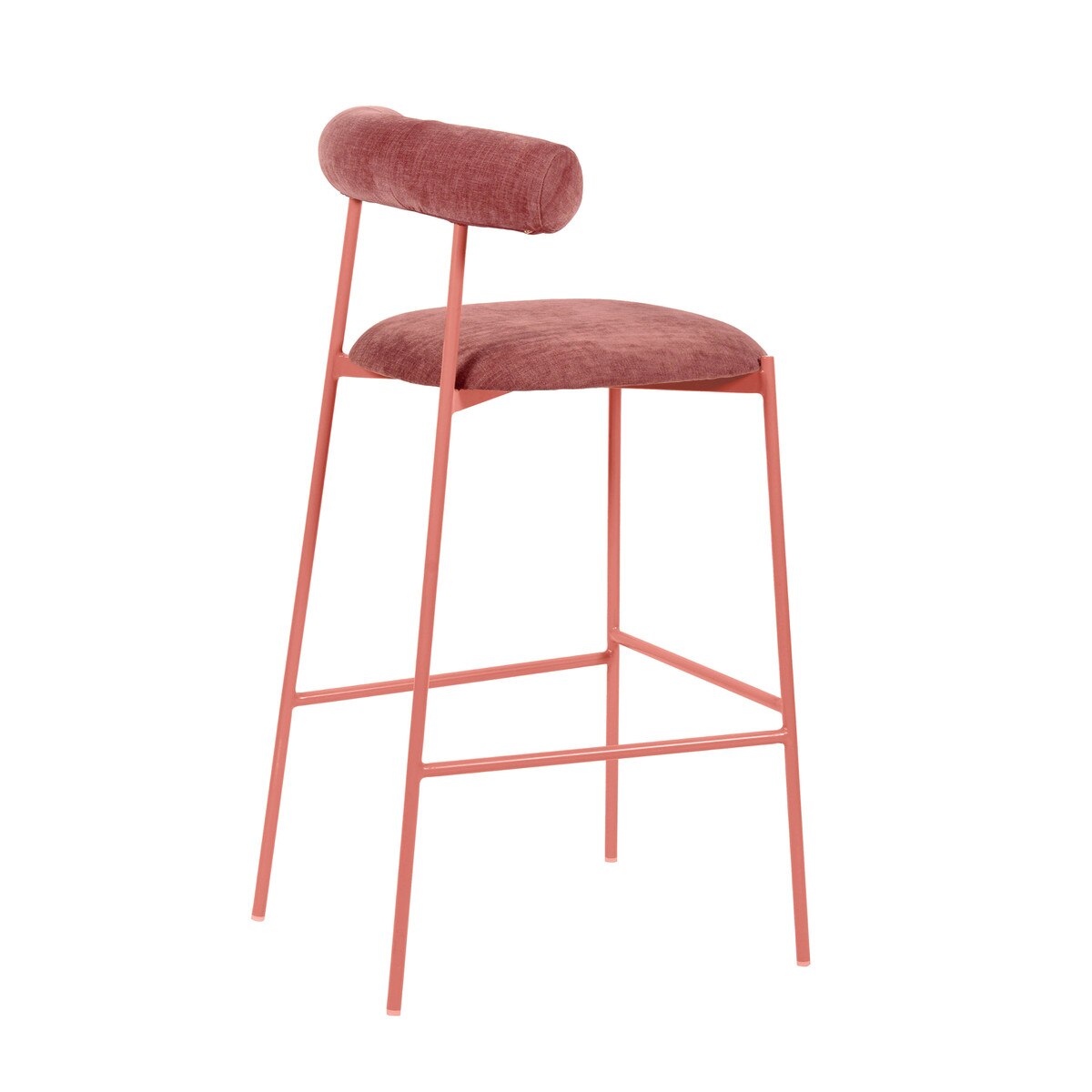 Tabouret de bar en velours mauve Liliana Performance