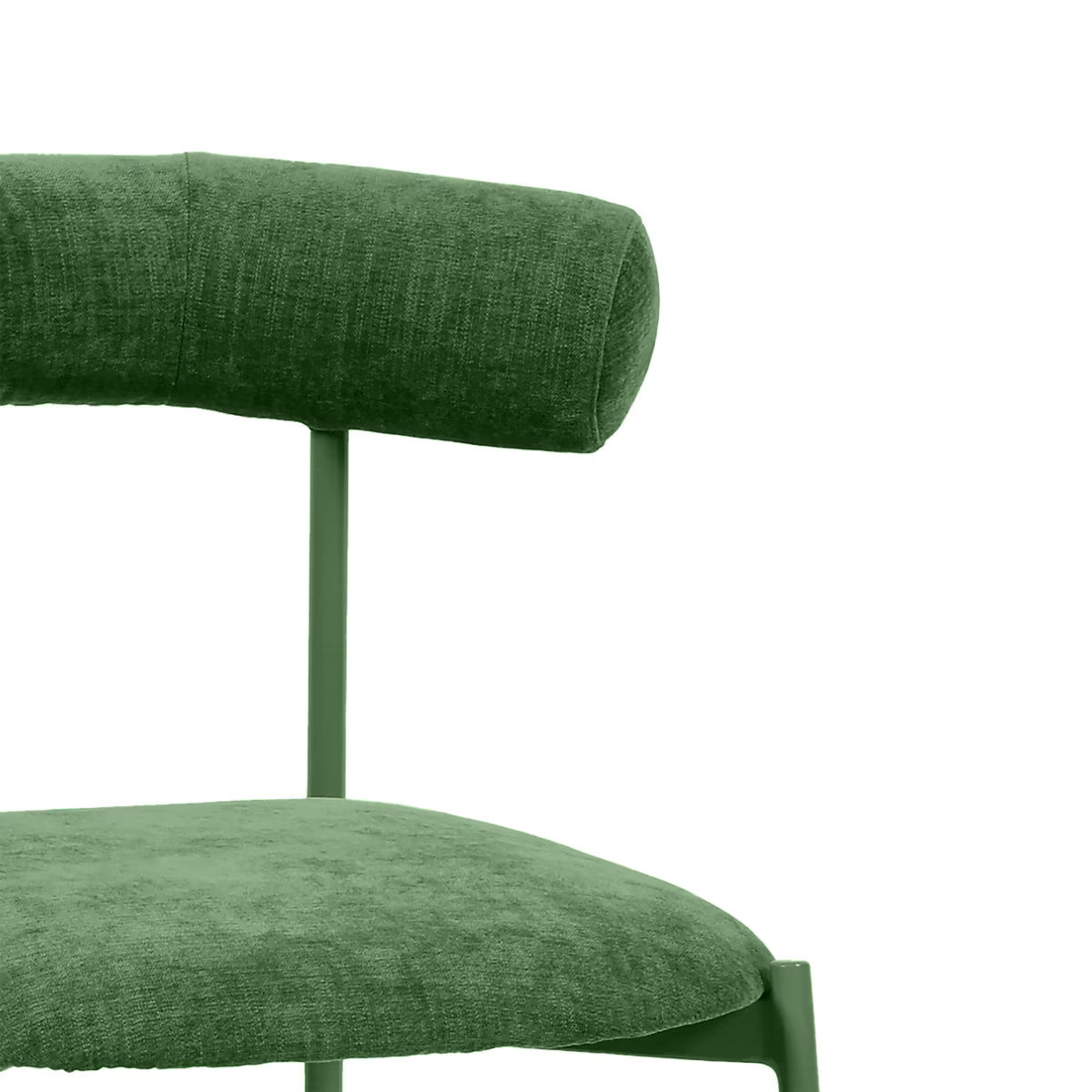 Tabouret de bar en velours vert forêt Liliana