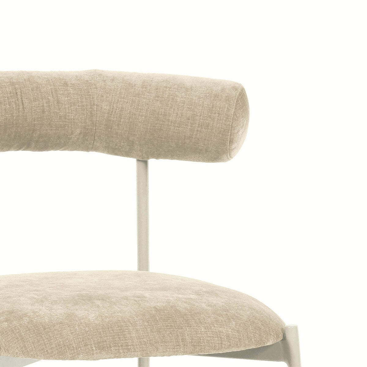 Tabouret de bar en velours taupe Liliana Performance