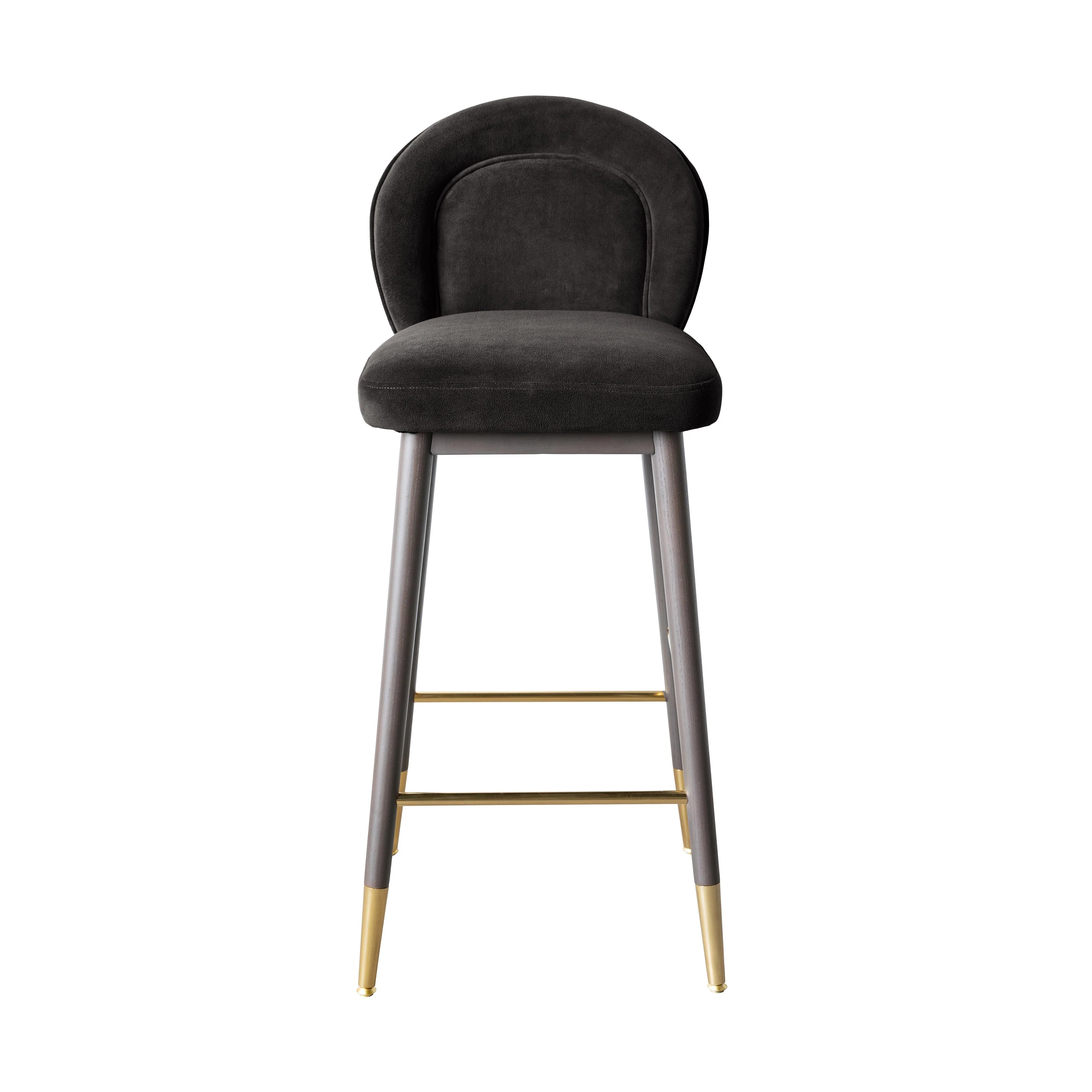 Hailey Performance Velvet Stool