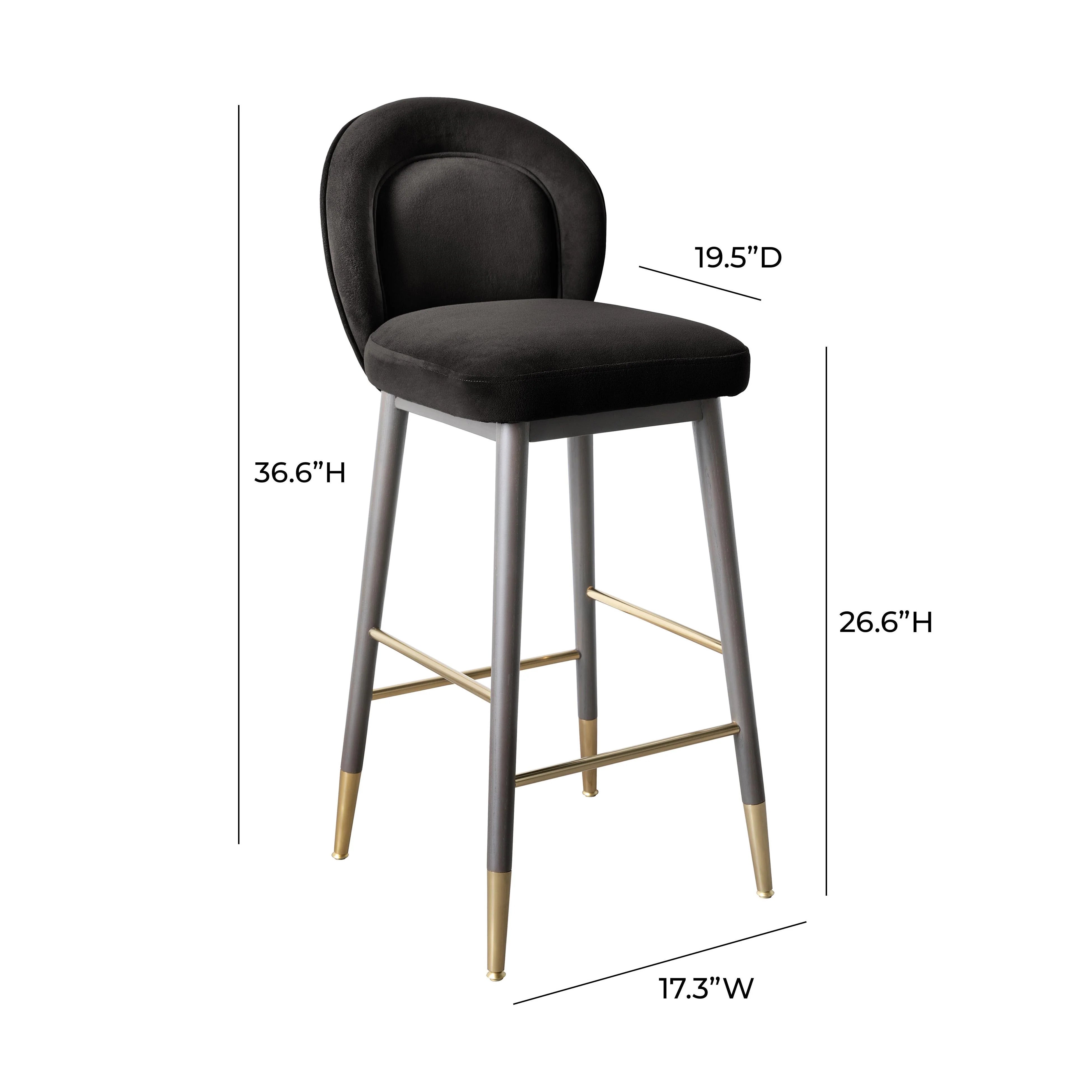Hailey Performance Velvet Stool