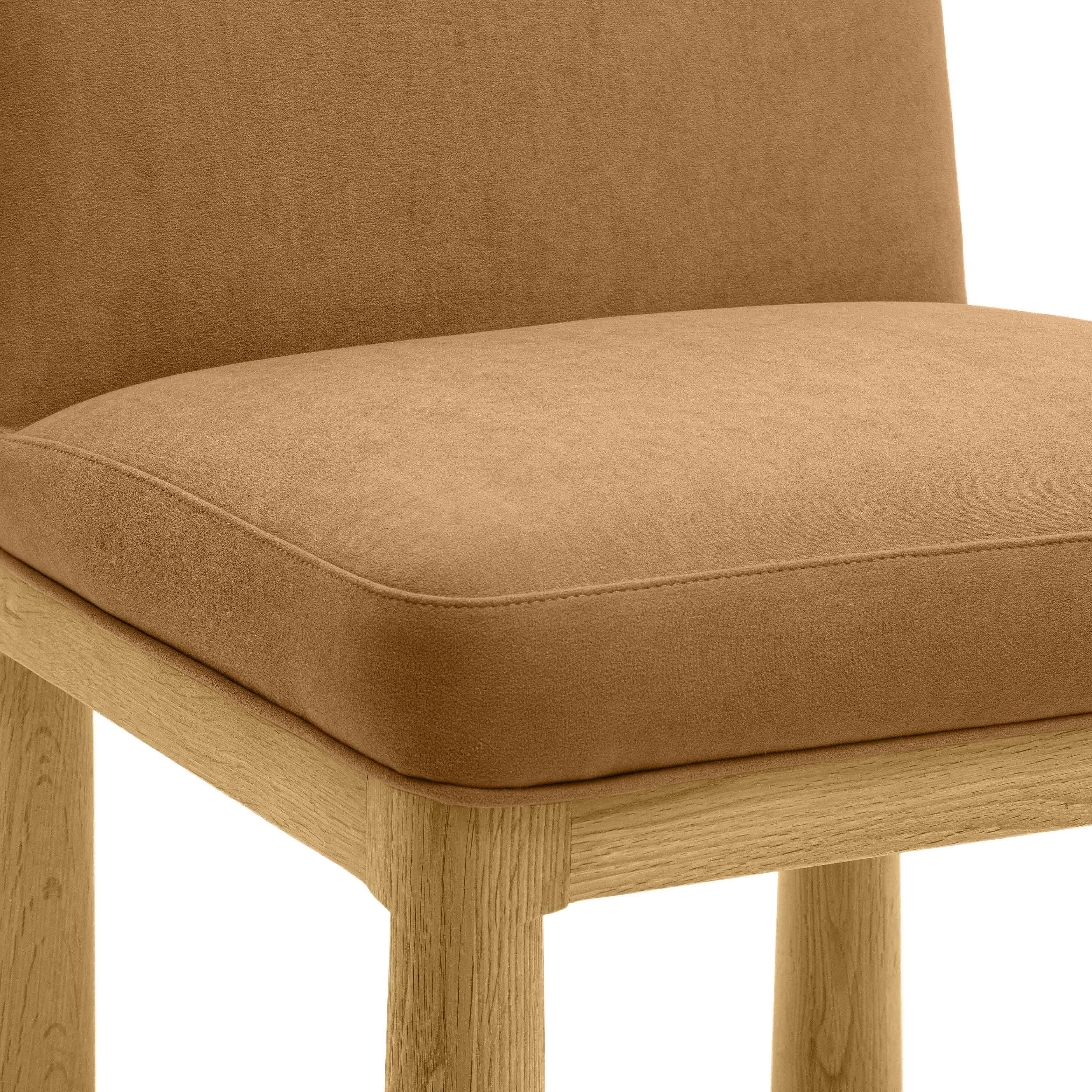 Tiara Performance Velvet and Oak Dining Chair
