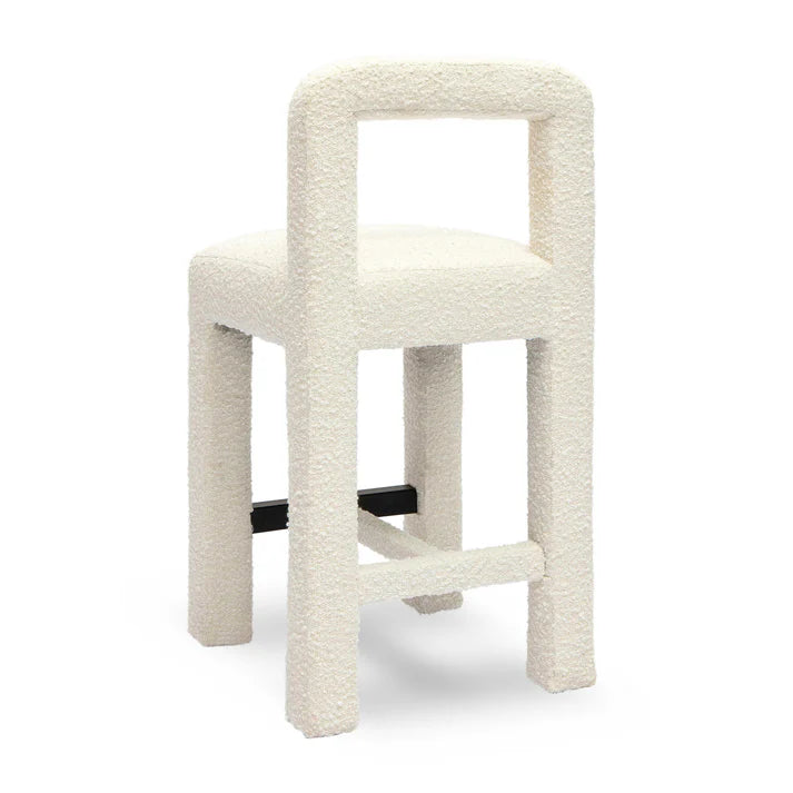 Tabouret de bar Hazel Black Boucle
