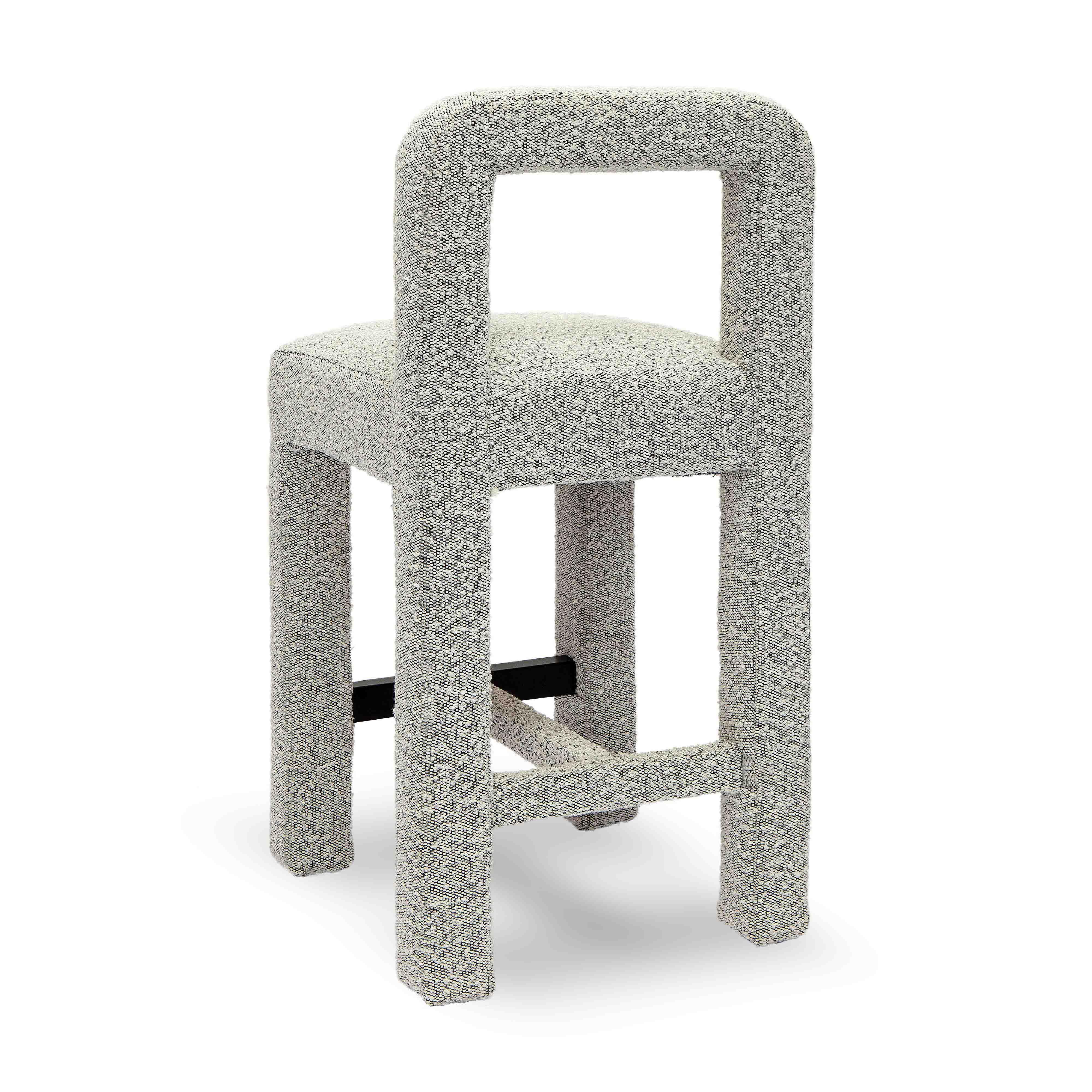 Tabouret de bar Hazel Black Boucle