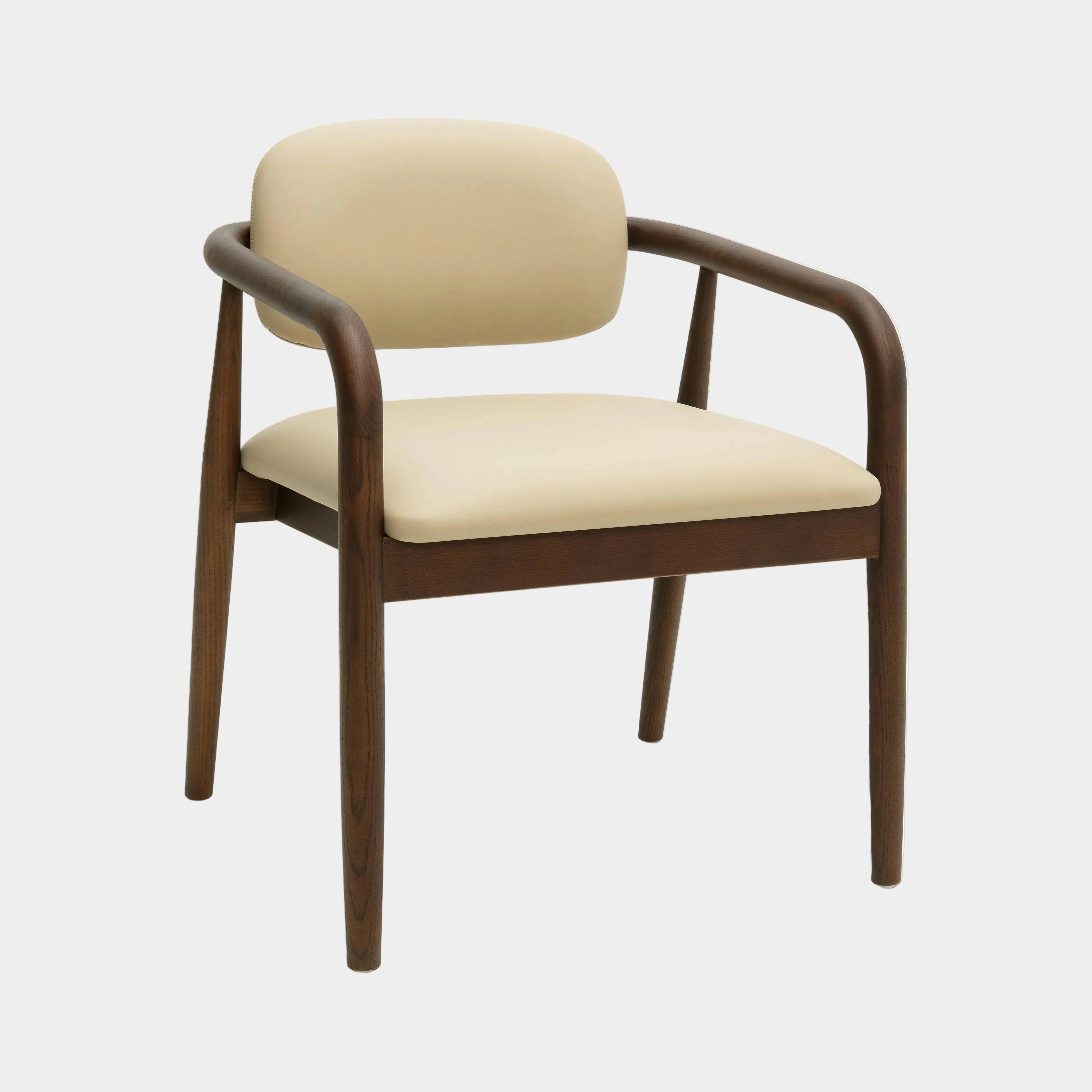 Betsy Taupe Contract-Grade Vegan Leather Dining Chair