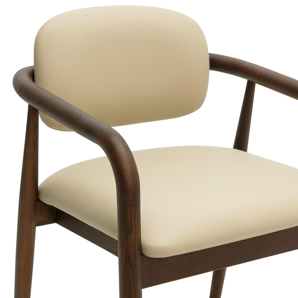 Chaise de salle à manger Betsy en cuir végétalien taupe