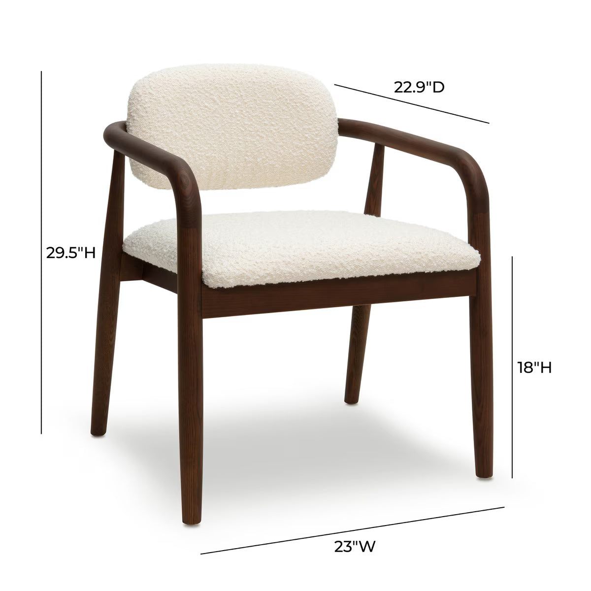 Chaise de salle à manger Betsy Cream Boucle