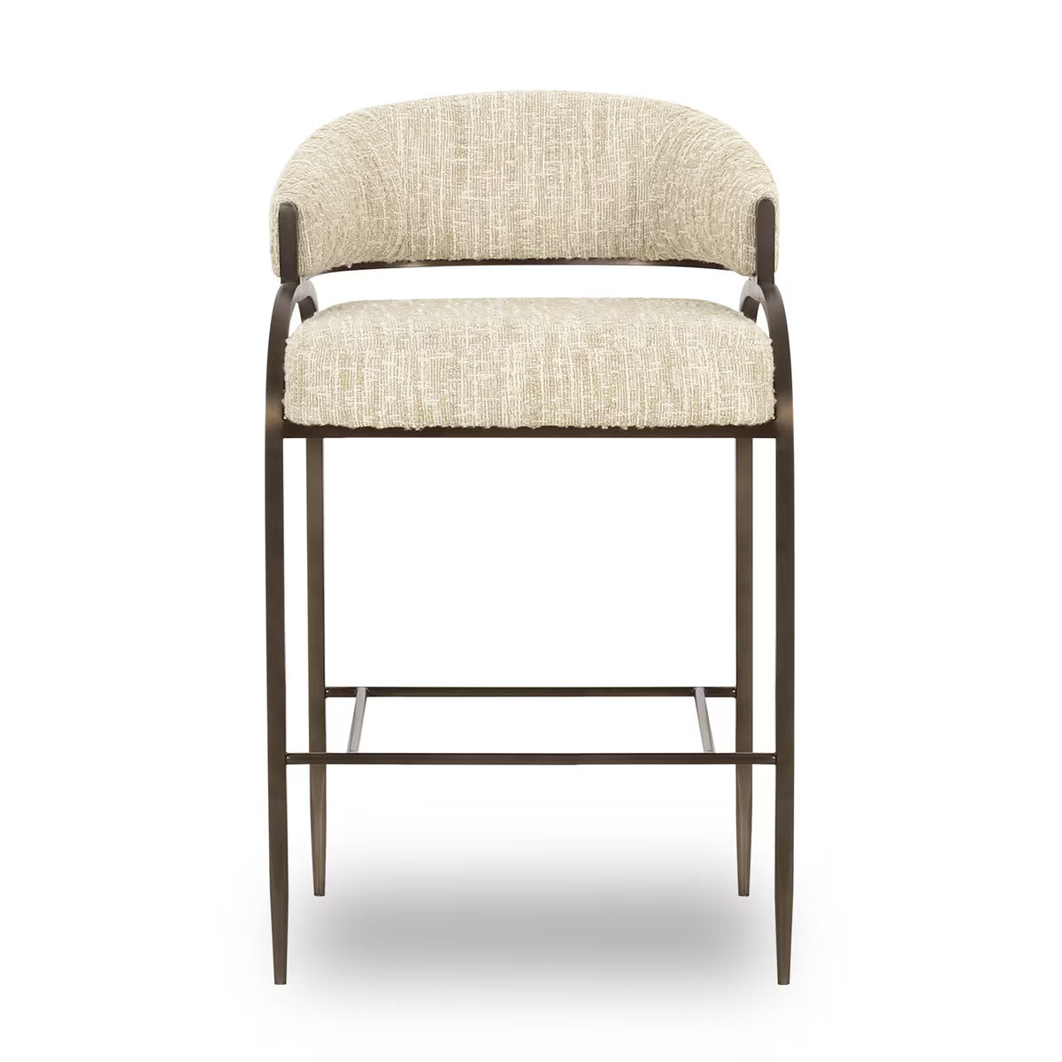 Tabouret de bar Performance Boucle texturé crème Tatum
