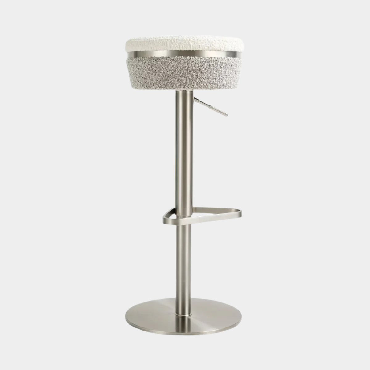 Tabouret réglable Boucle blanc et gris Astro