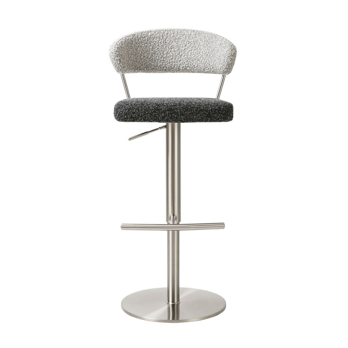 Tabouret réglable Boucle noir et gris Cosmo