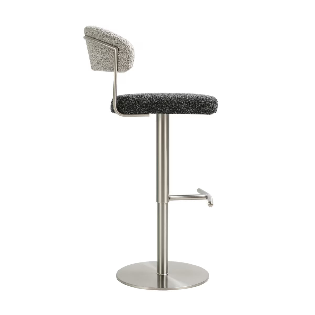 Tabouret réglable Boucle noir et gris Cosmo
