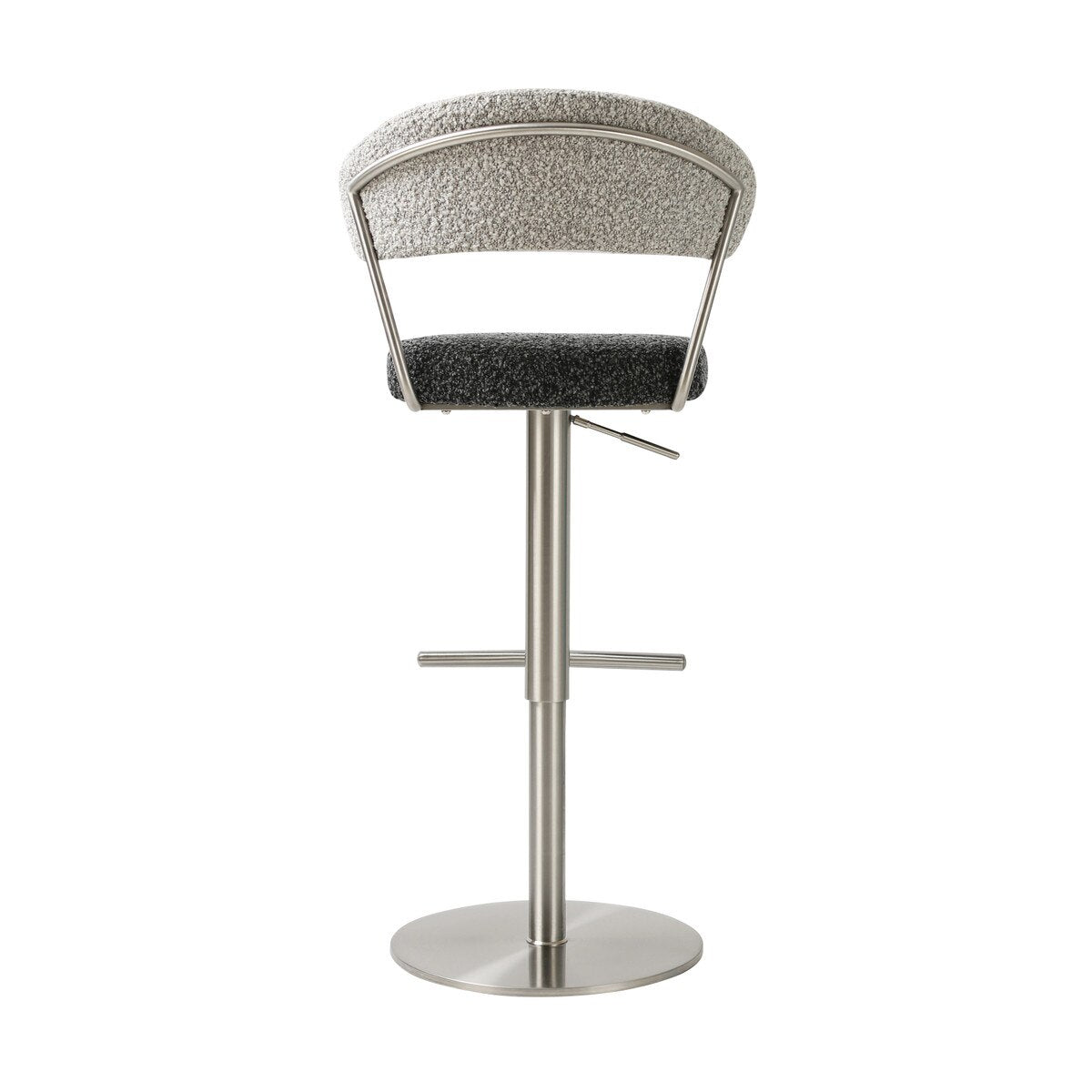 Tabouret réglable Boucle noir et gris Cosmo