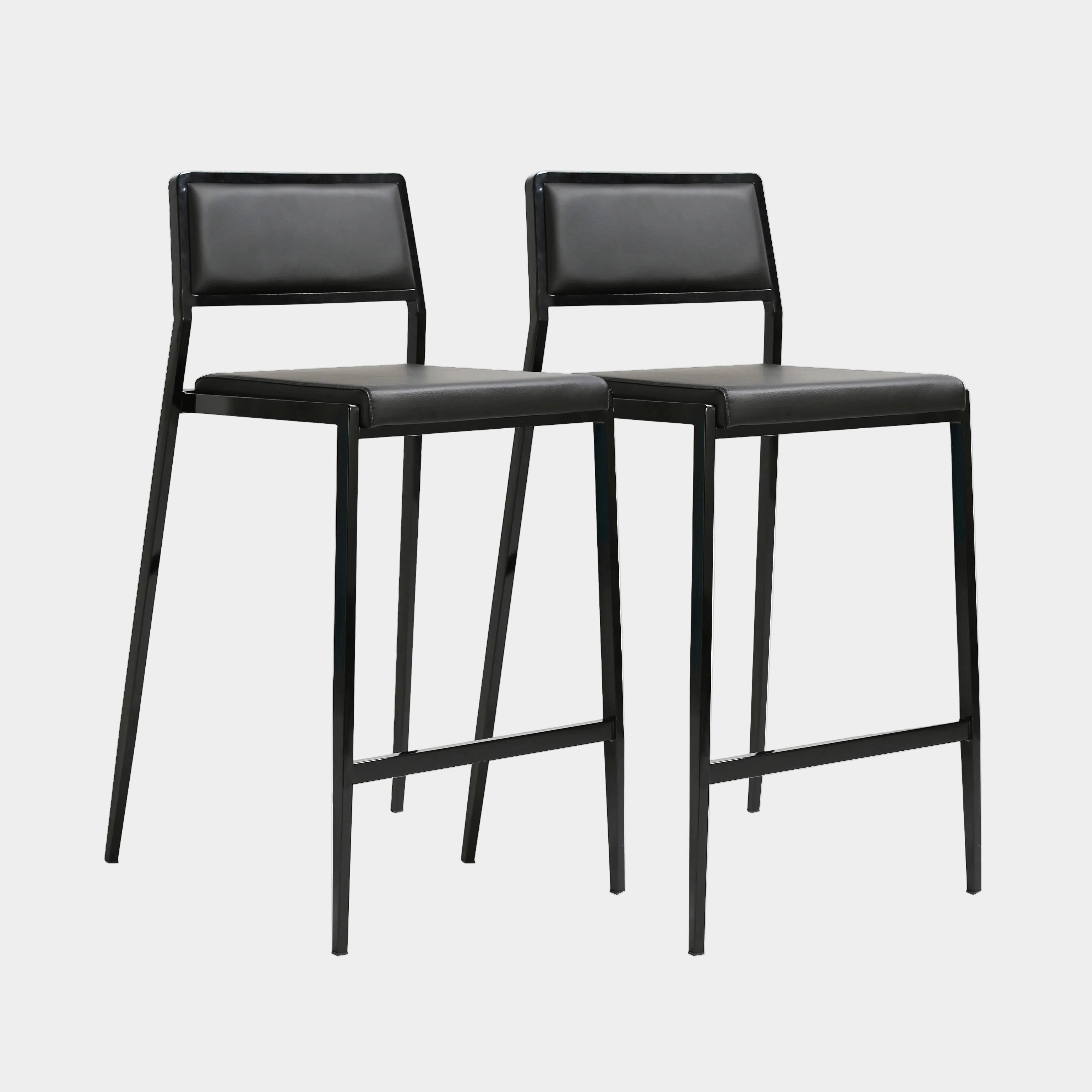 Gale Performance Vegan Leather Stackable Stool - Set of 2