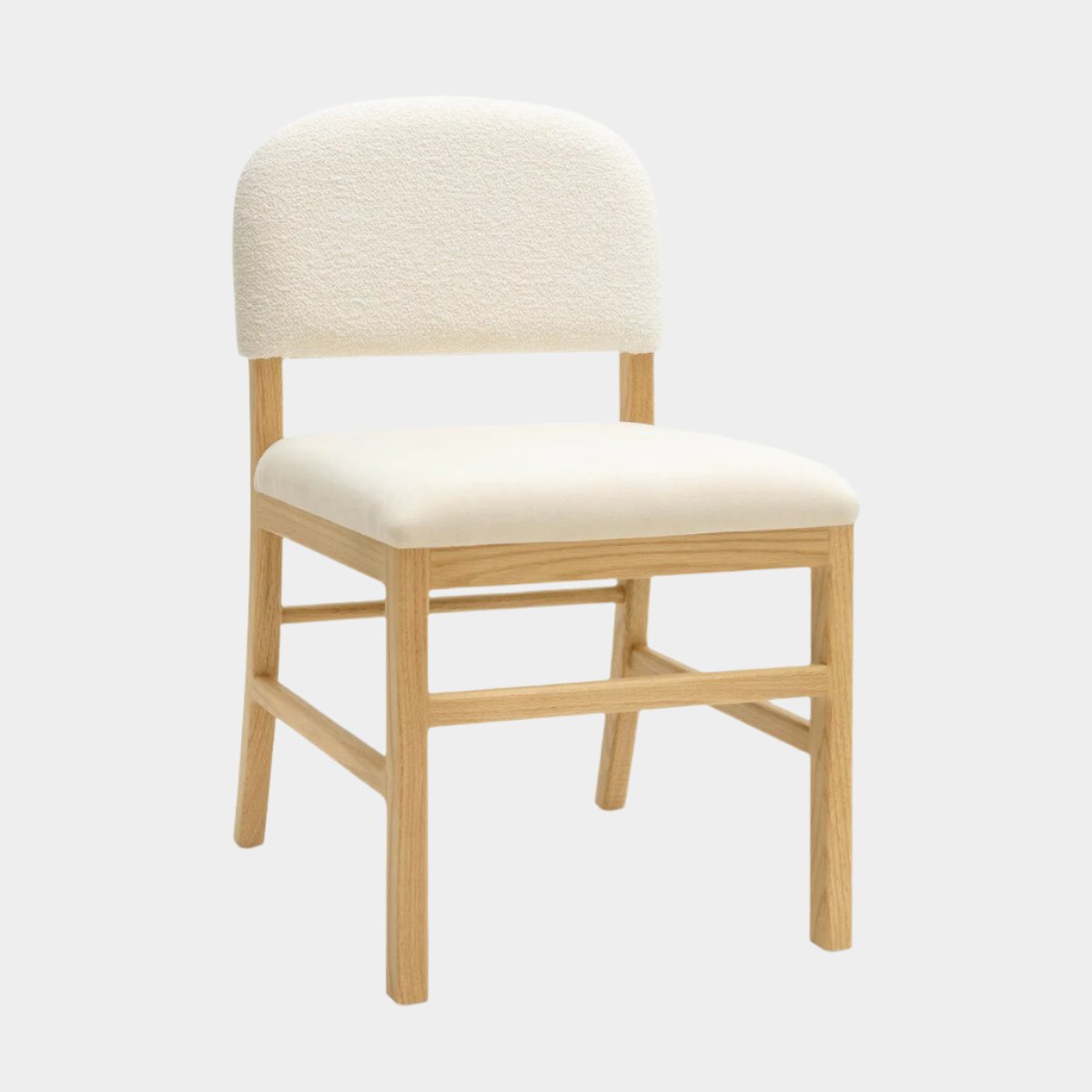 Chaise de salle à manger en velours de couleur crème Calla