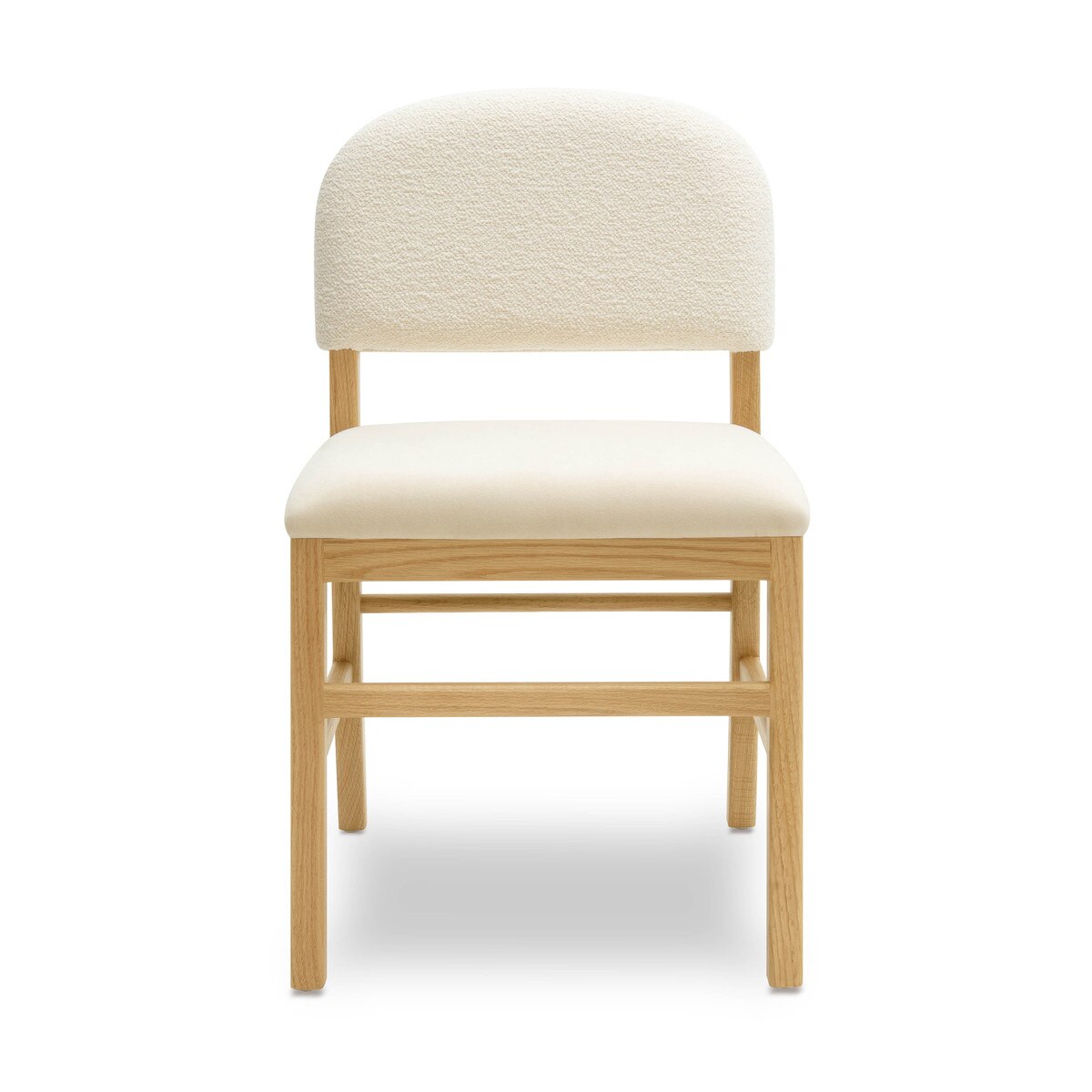 Chaise de salle à manger en velours de couleur crème Calla