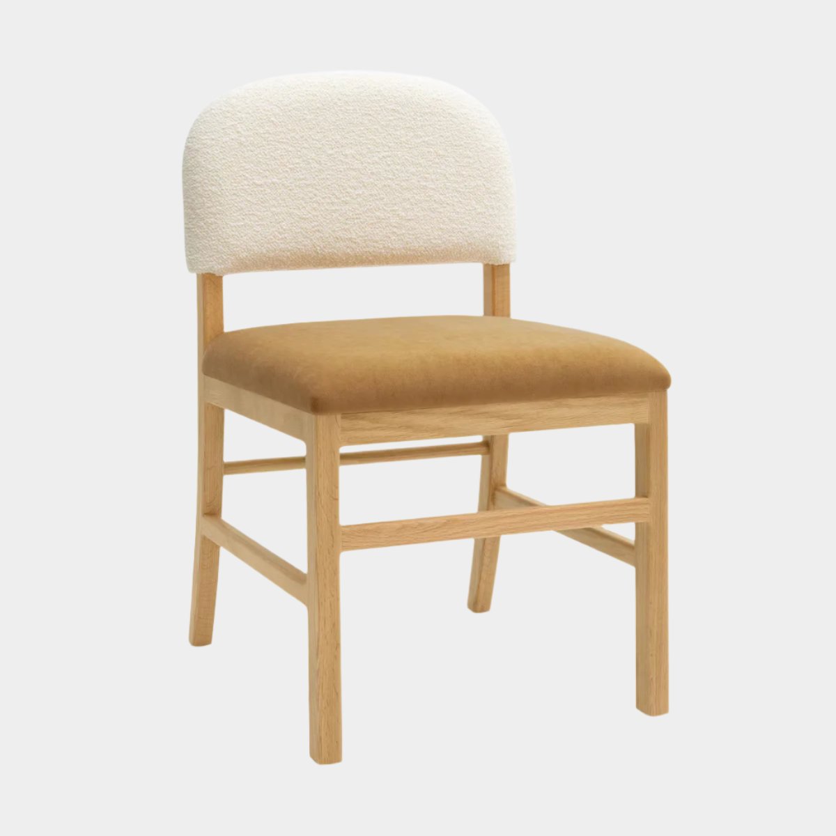 Chaise de salle à manger en velours Performance Cognac Calla