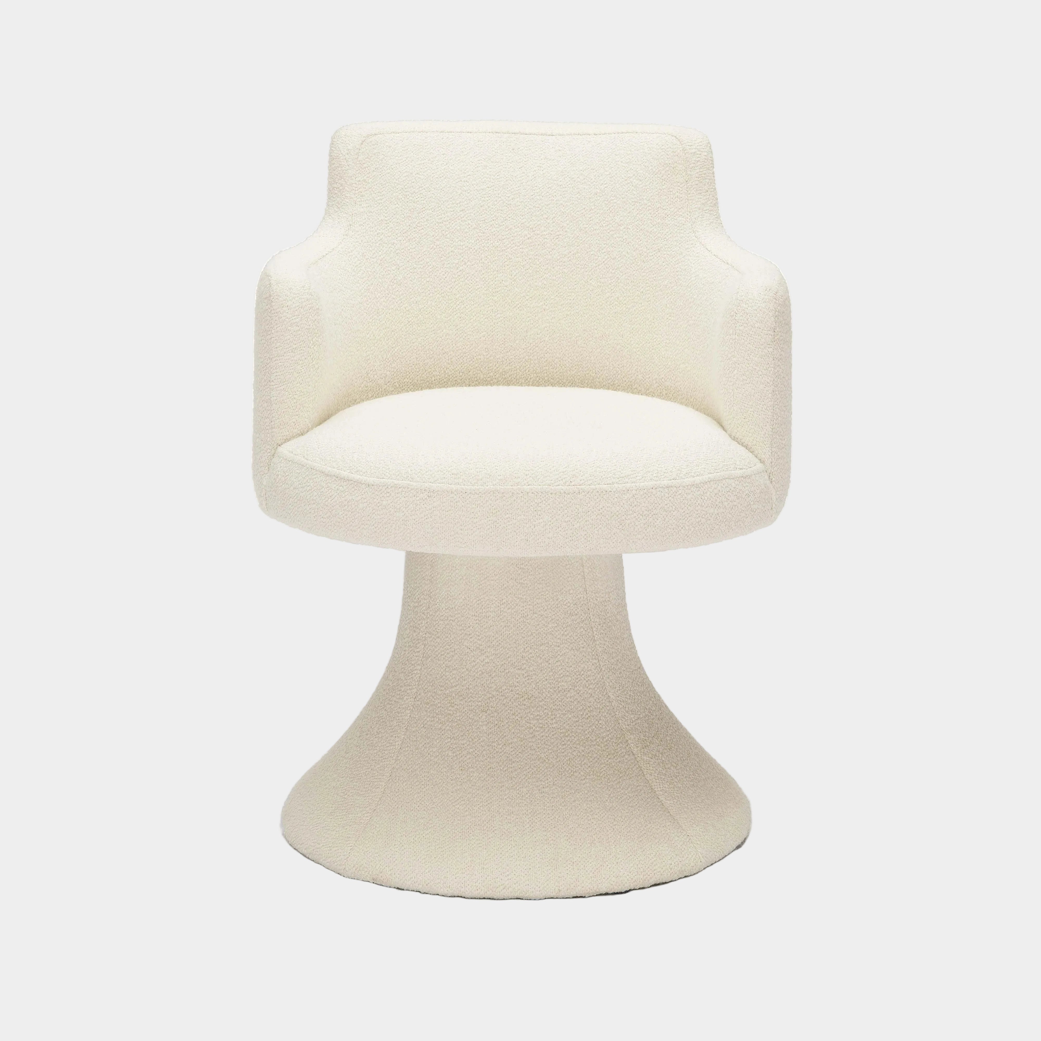 Jeffree Performance Boucle Swivel Dining Chair